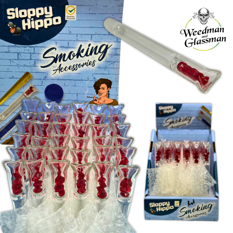 Sloppy Hippo | Glass One-Hitters | 36 Count Box