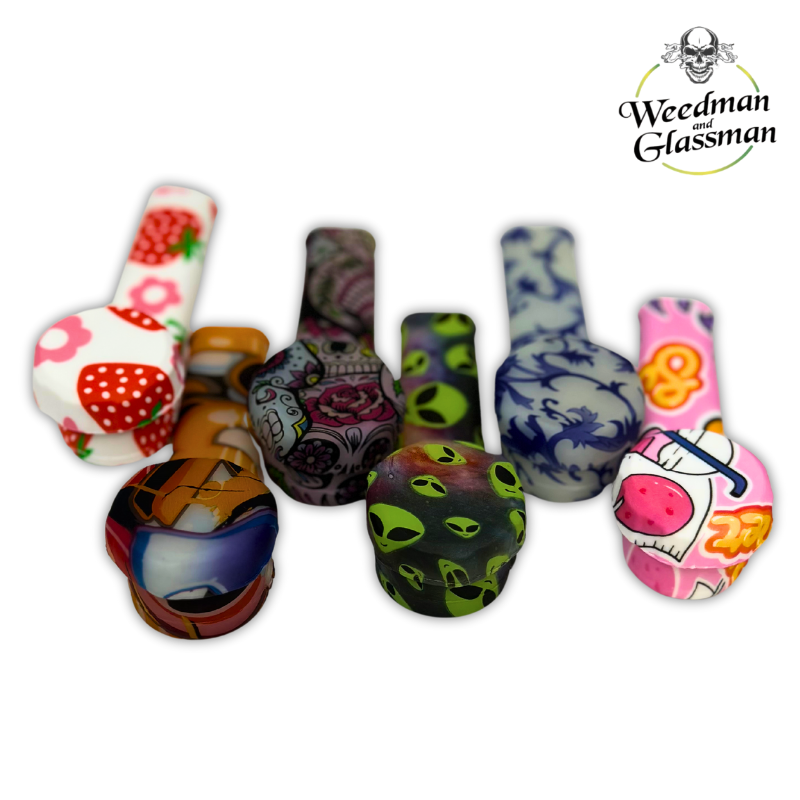 Silicone Hand Pipe | With Cap | 2.5 inch