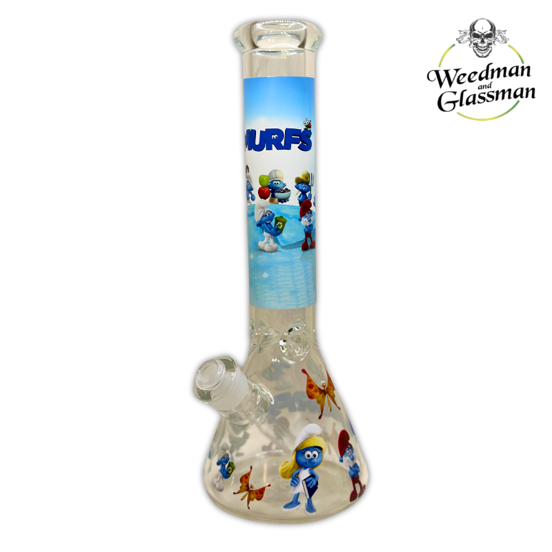 Beaker Water Pipe | 14 inch | Smurfs