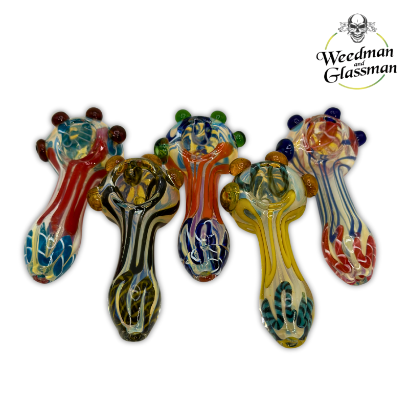 Assorted Silverfume Hand Pipe | 3 inch | 5 Piece Pack