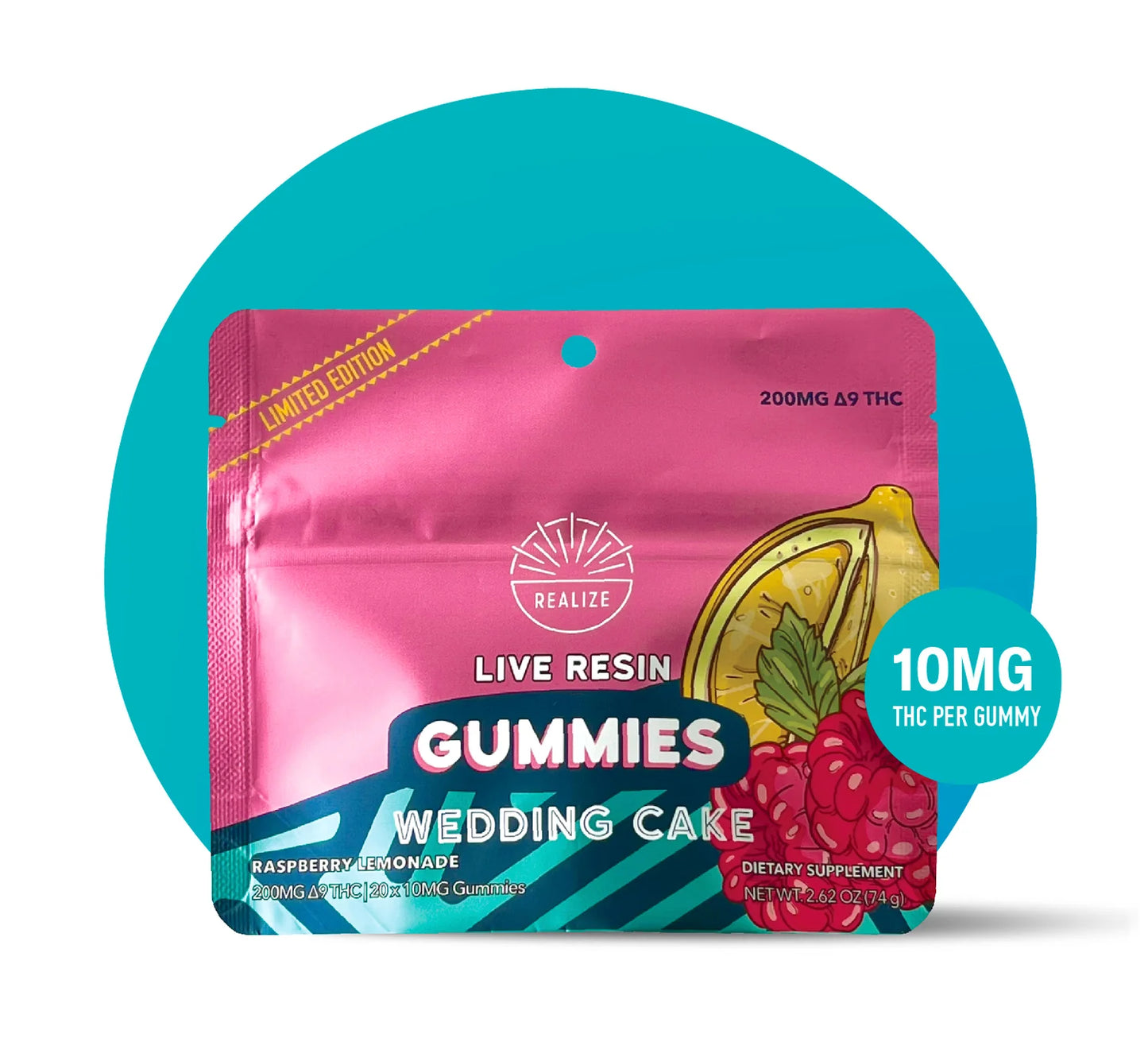 Realize | Live Resin Gummies 200MG THC | Box of 10
