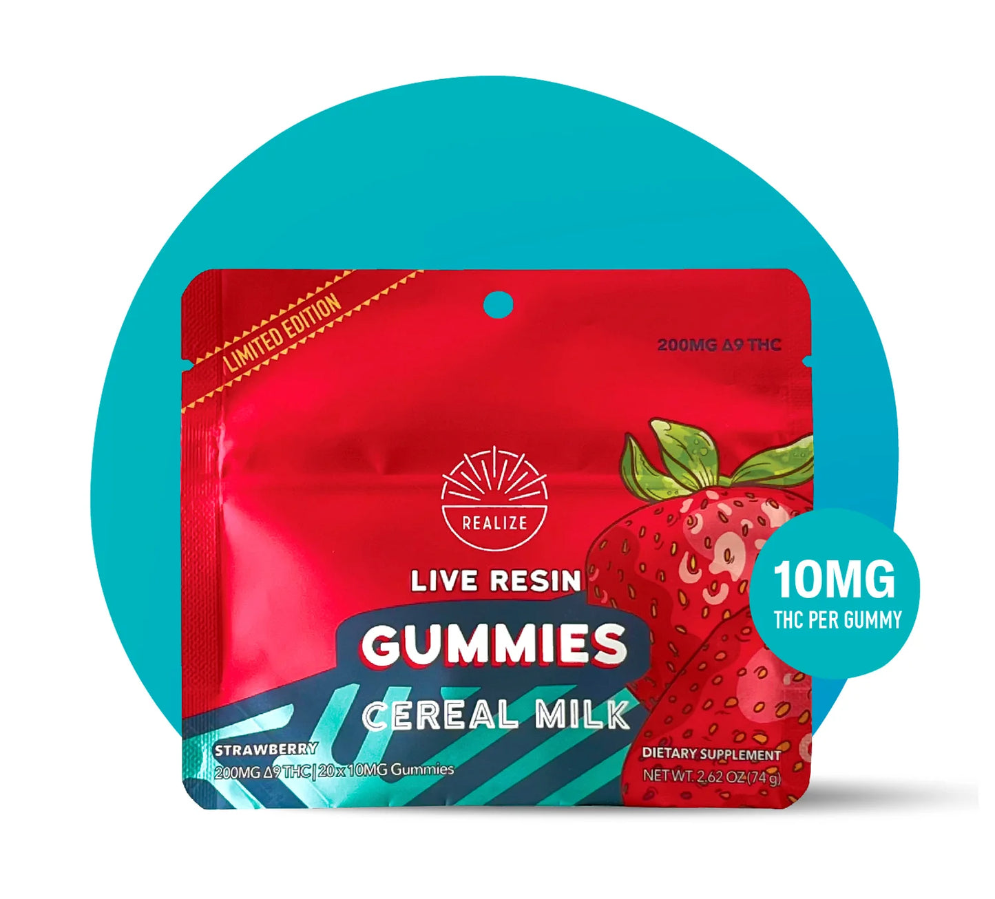 Realize | Live Resin Gummies 200MG THC | Box of 10