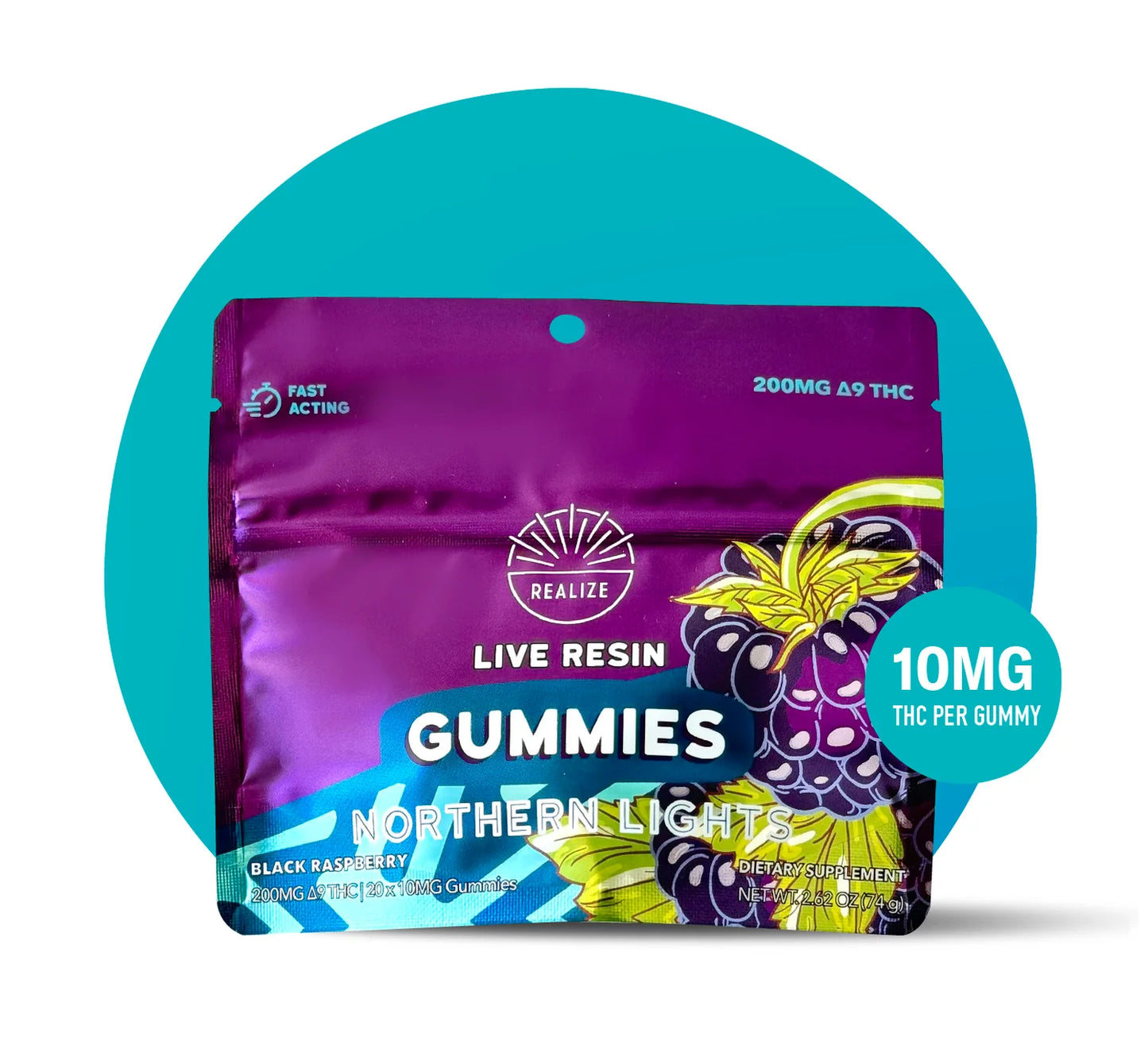Realize | Live Resin Gummies 200MG THC | Box of 10