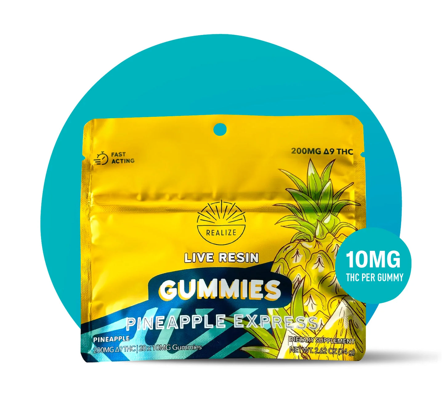 Realize | Live Resin Gummies 200MG THC | Box of 10