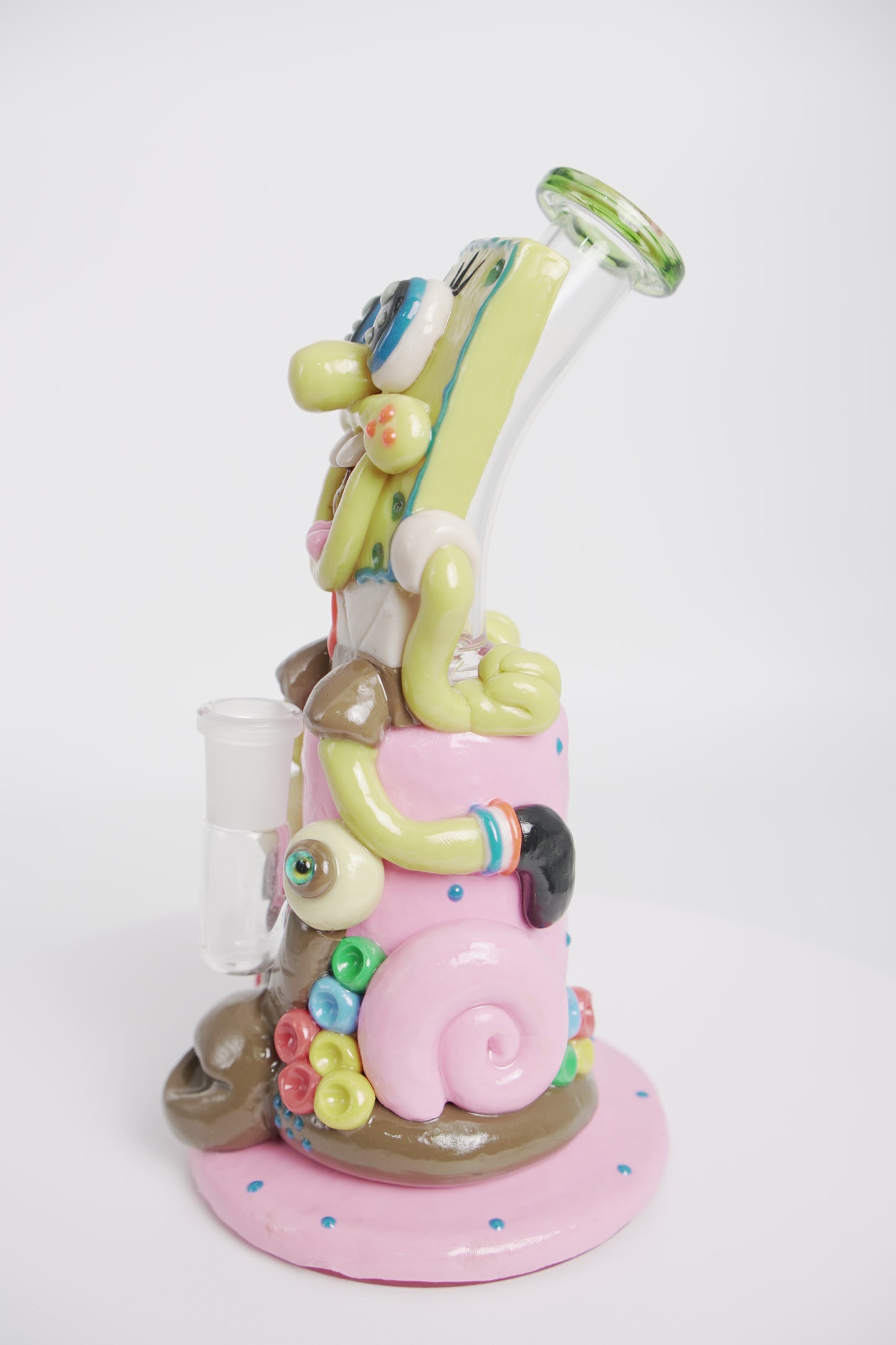 Glass Water Pipe | SpongeBob Design | 9 Inch