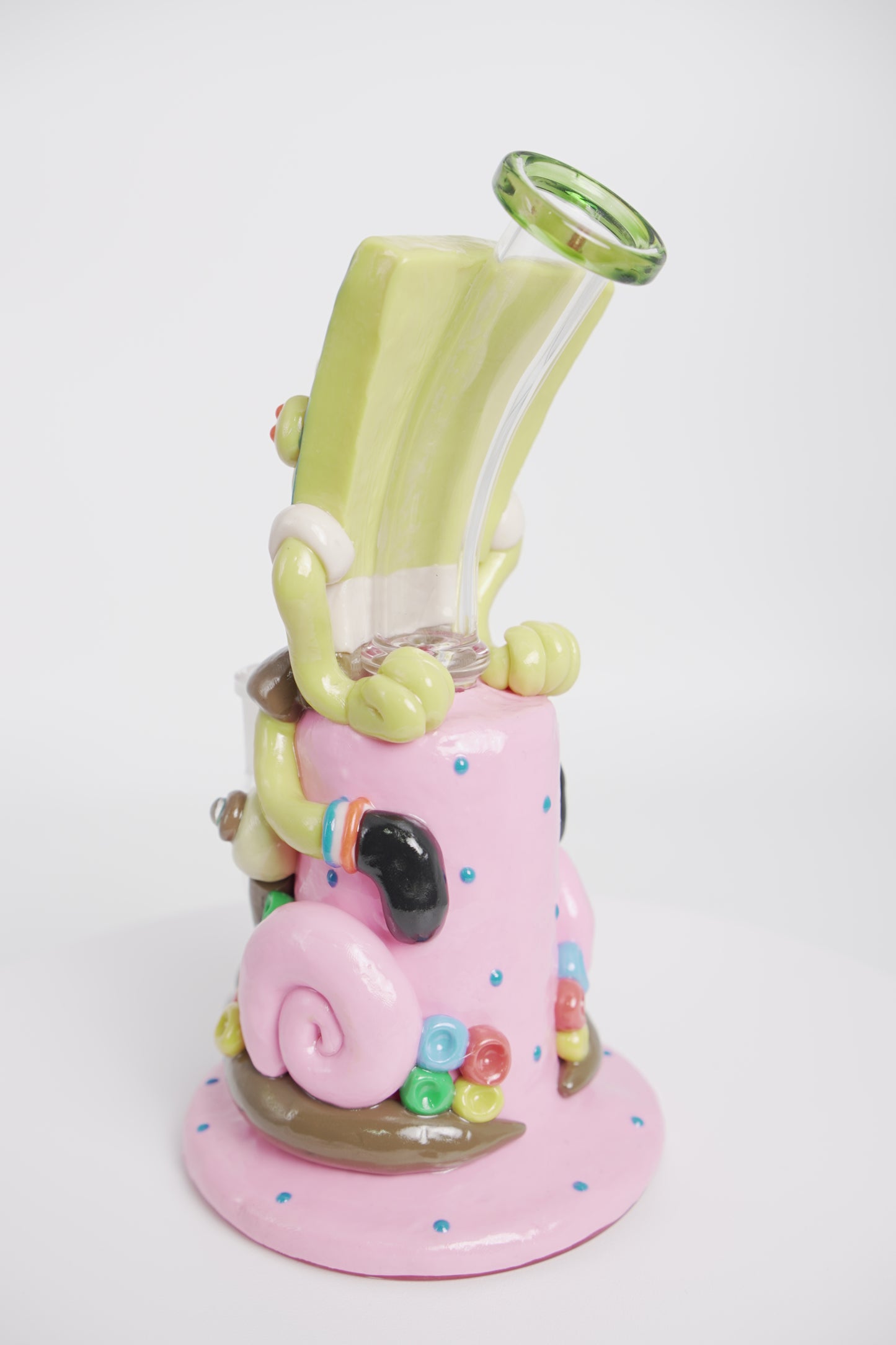 Glass Water Pipe | SpongeBob Design | 9 Inch