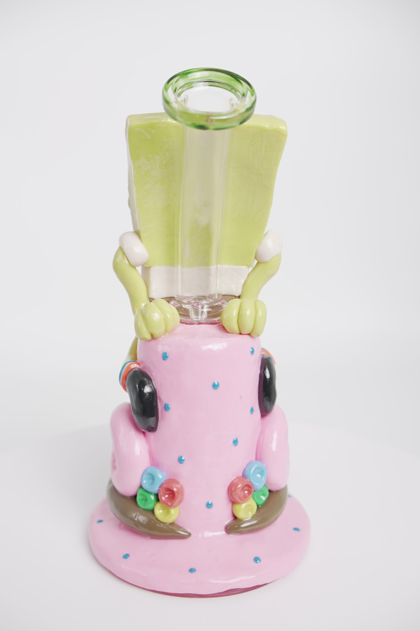 Glass Water Pipe | SpongeBob Design | 9 Inch