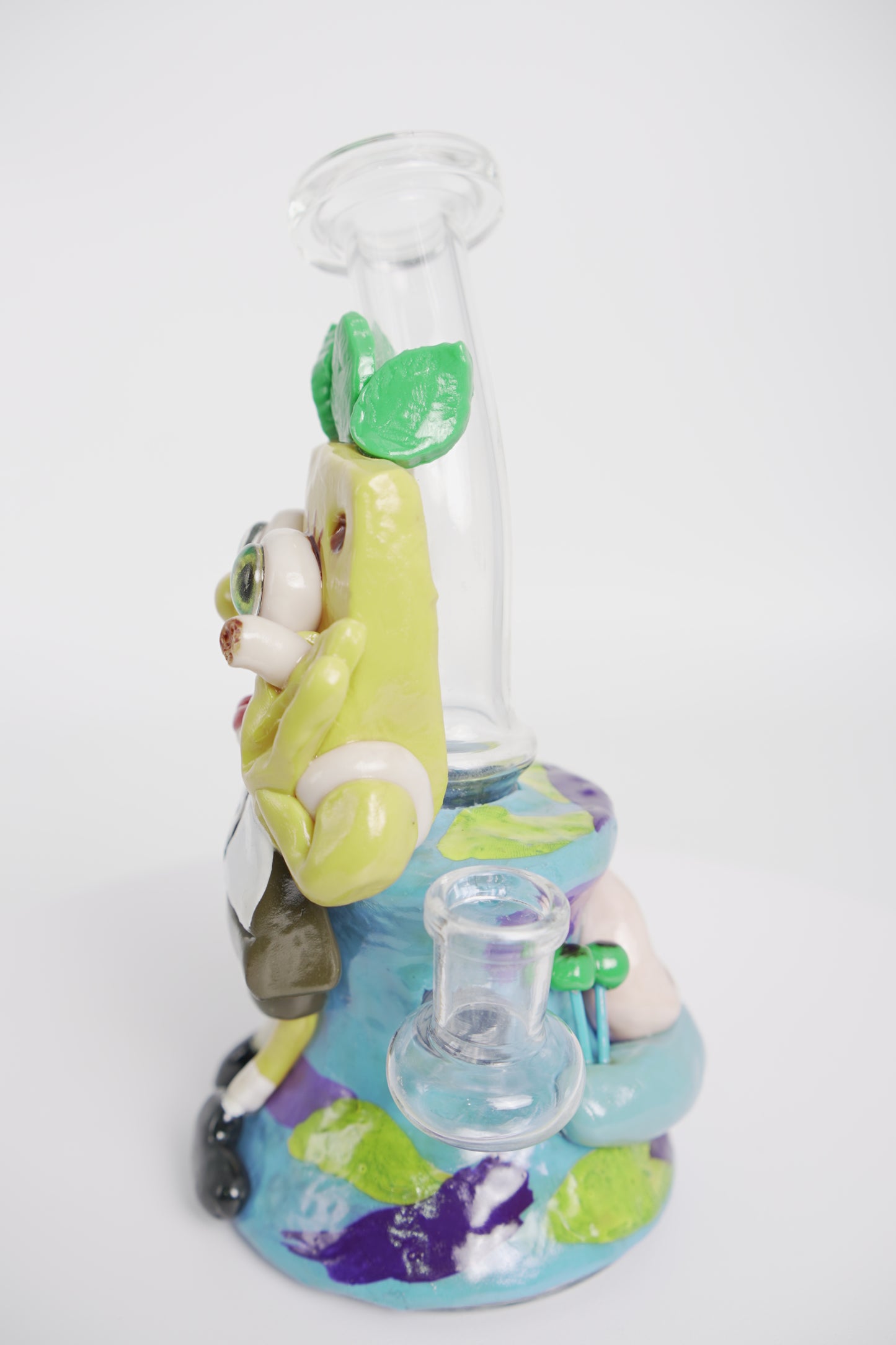 Glass Water Pipe | Stoned-Bob Design | 8 Inch