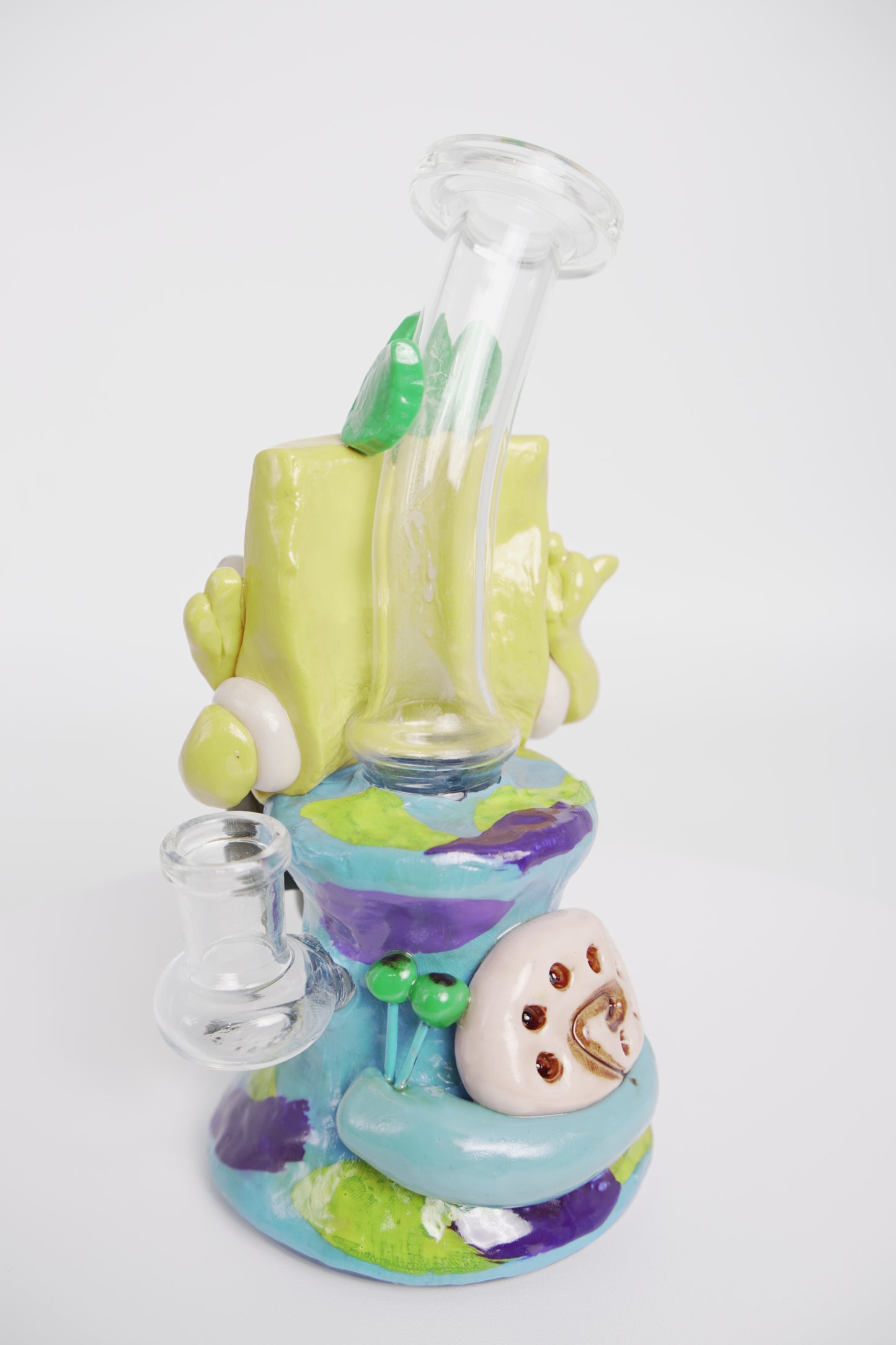 Glass Water Pipe | Stoned-Bob Design | 8 Inch