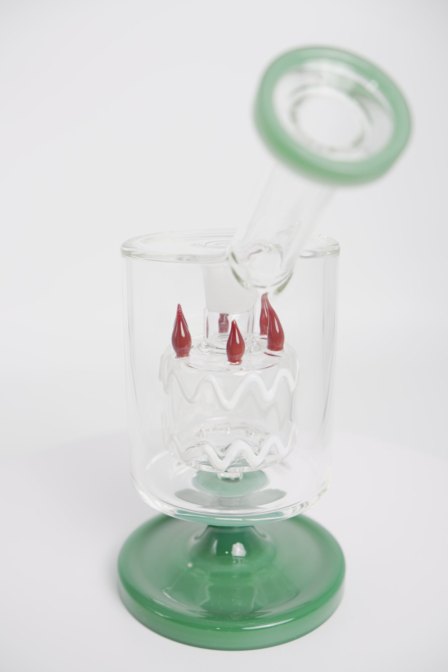Glass Water Pipe | Candles & Cake Design | 6 Inch