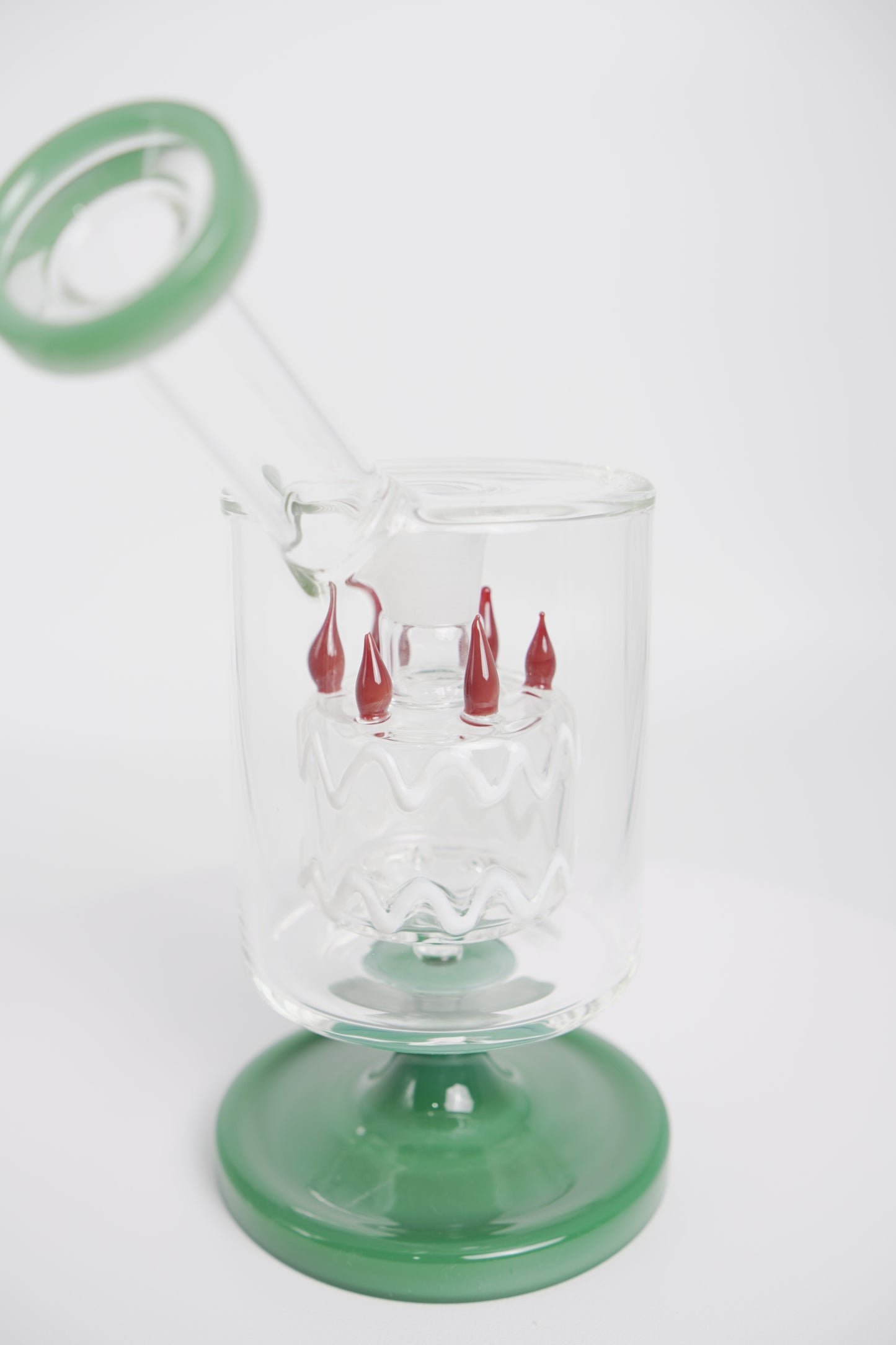 Glass Water Pipe | Candles & Cake Design | 6 Inch
