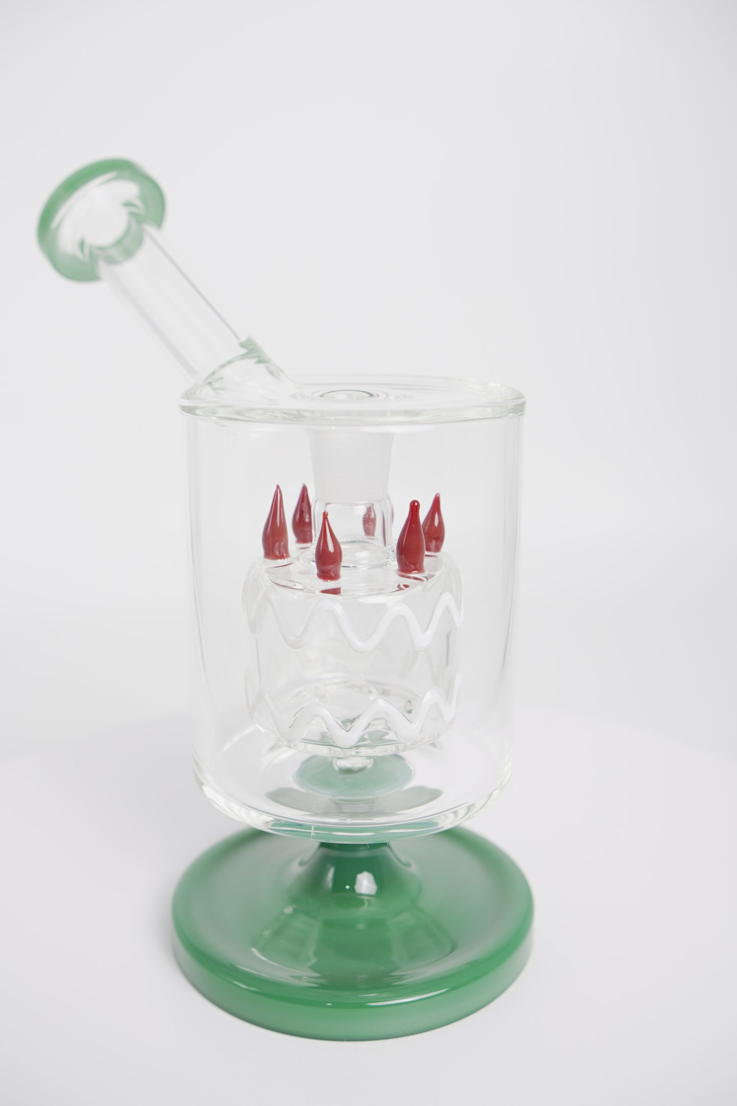 Glass Water Pipe | Candles & Cake Design | 6 Inch