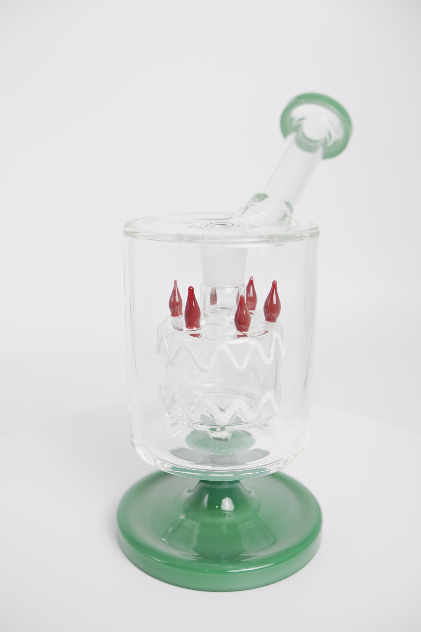 Glass Water Pipe | Candles & Cake Design | 6 Inch
