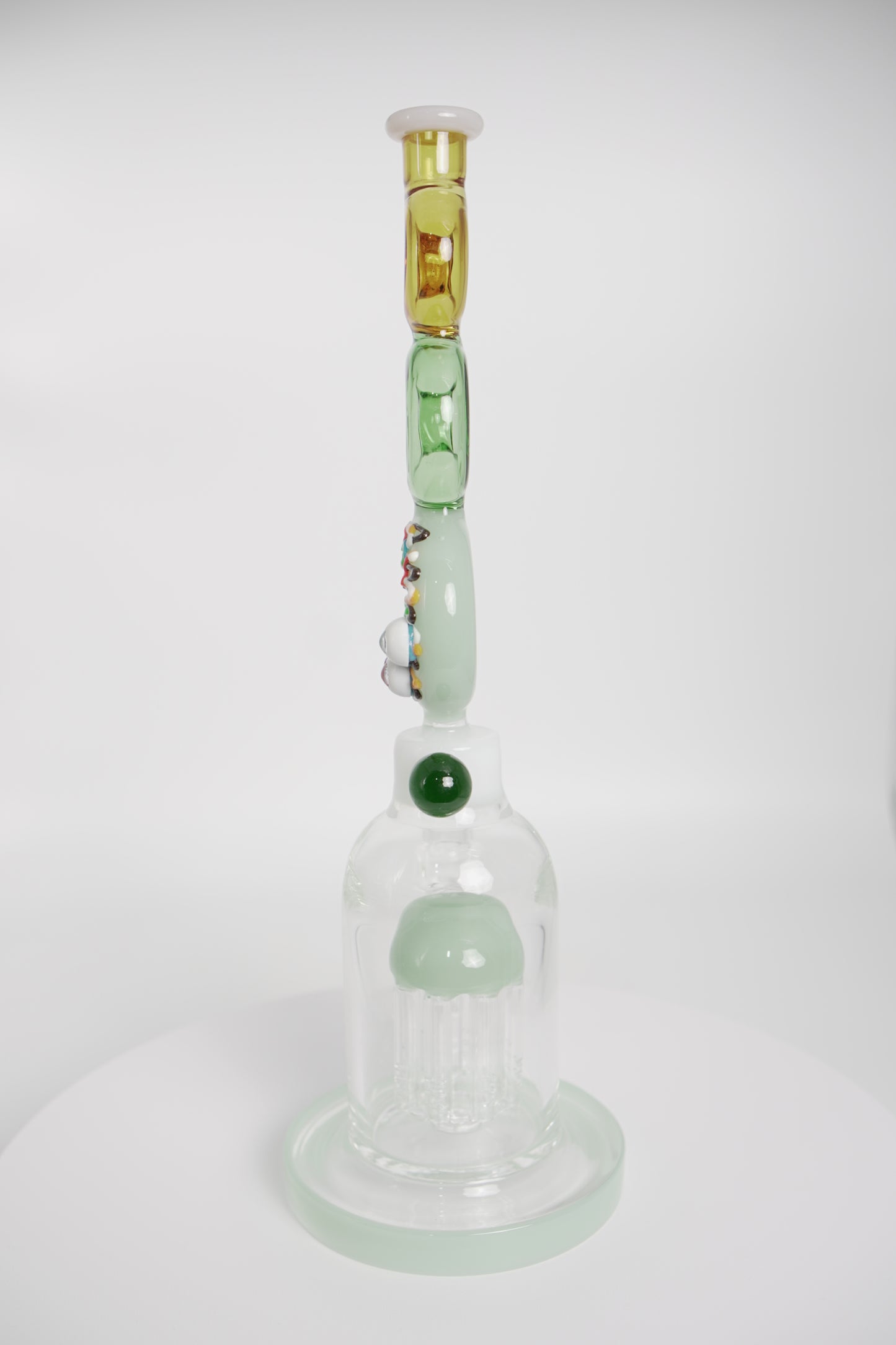 Glass Water Pipe | Stacked Donut Design | 12 Inch