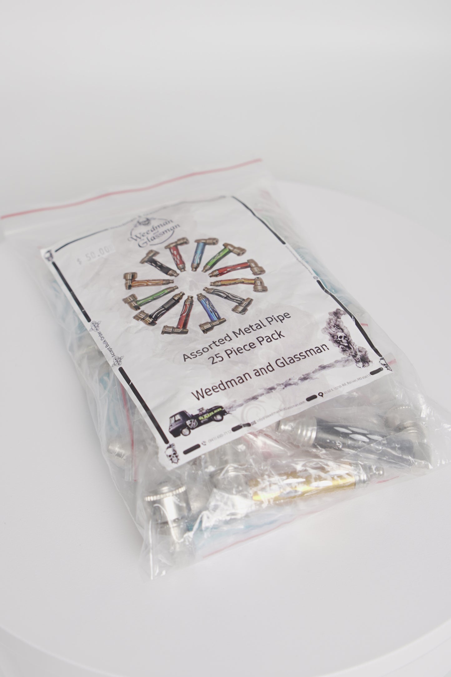 Assorted Metal Pipe | 25 Piece Pack