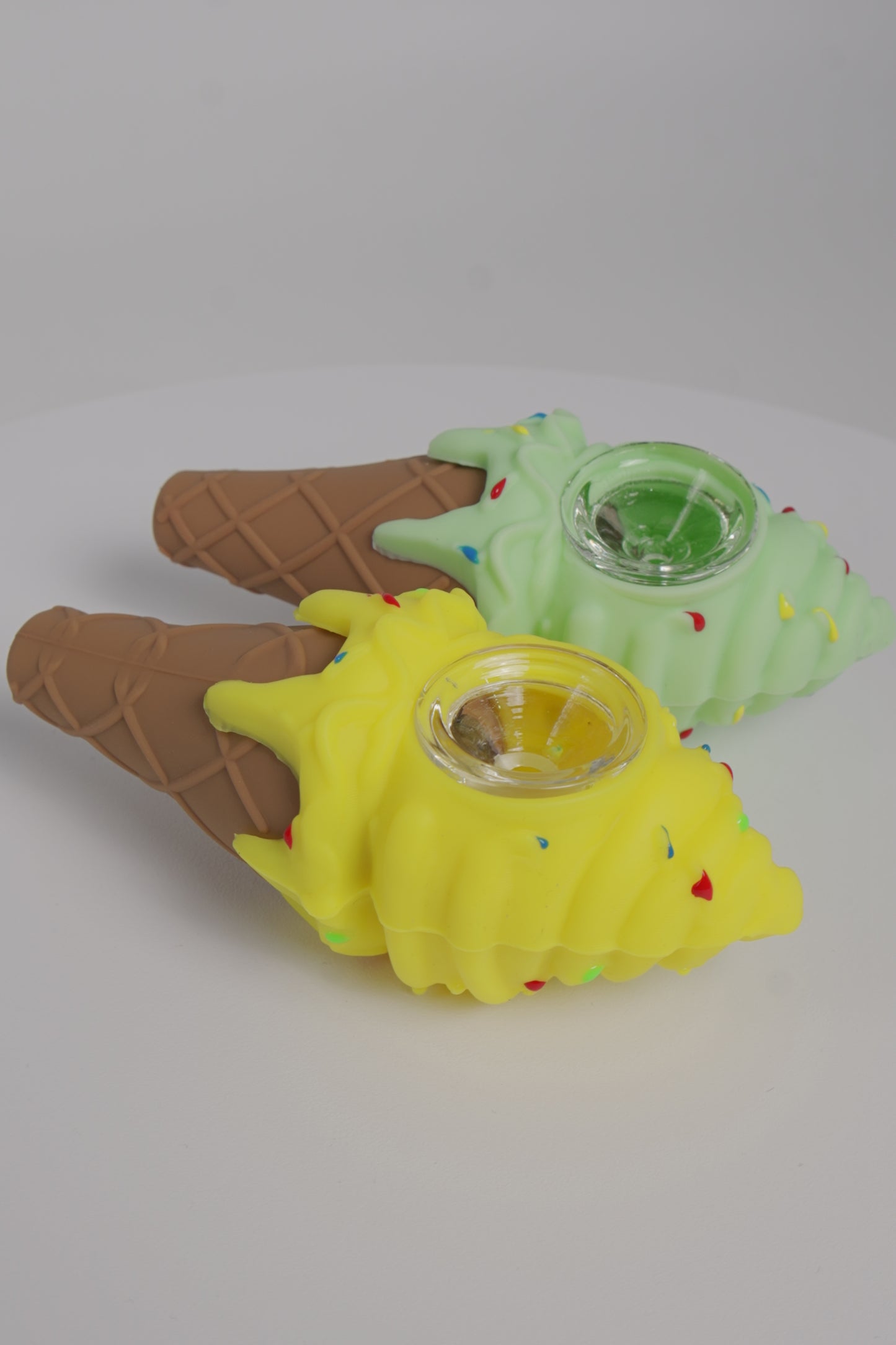 Silicone Hand Pipe | Ice Cream Cone Design | 4.5 Inch
