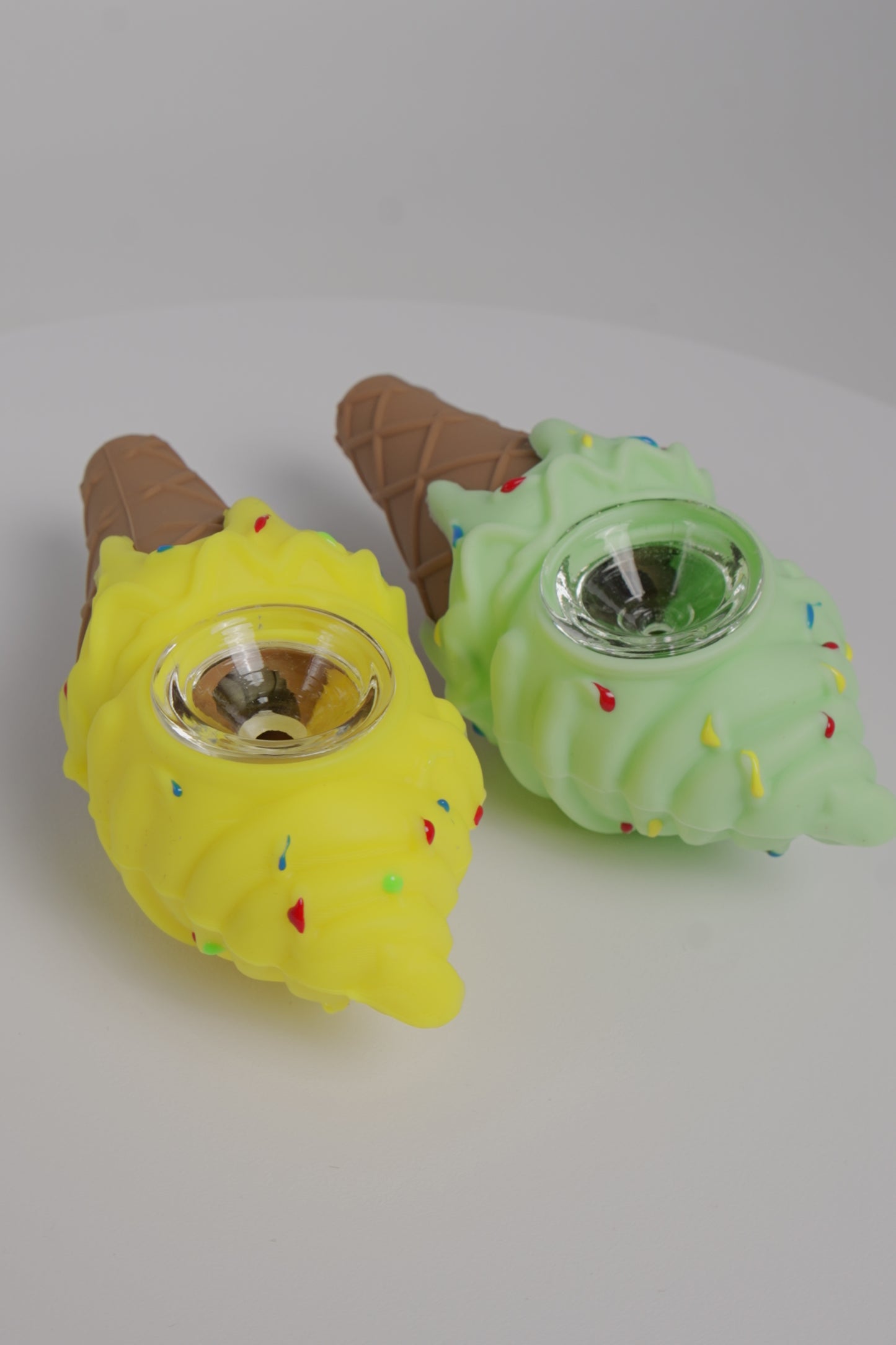 Silicone Hand Pipe | Ice Cream Cone Design | 4.5 Inch