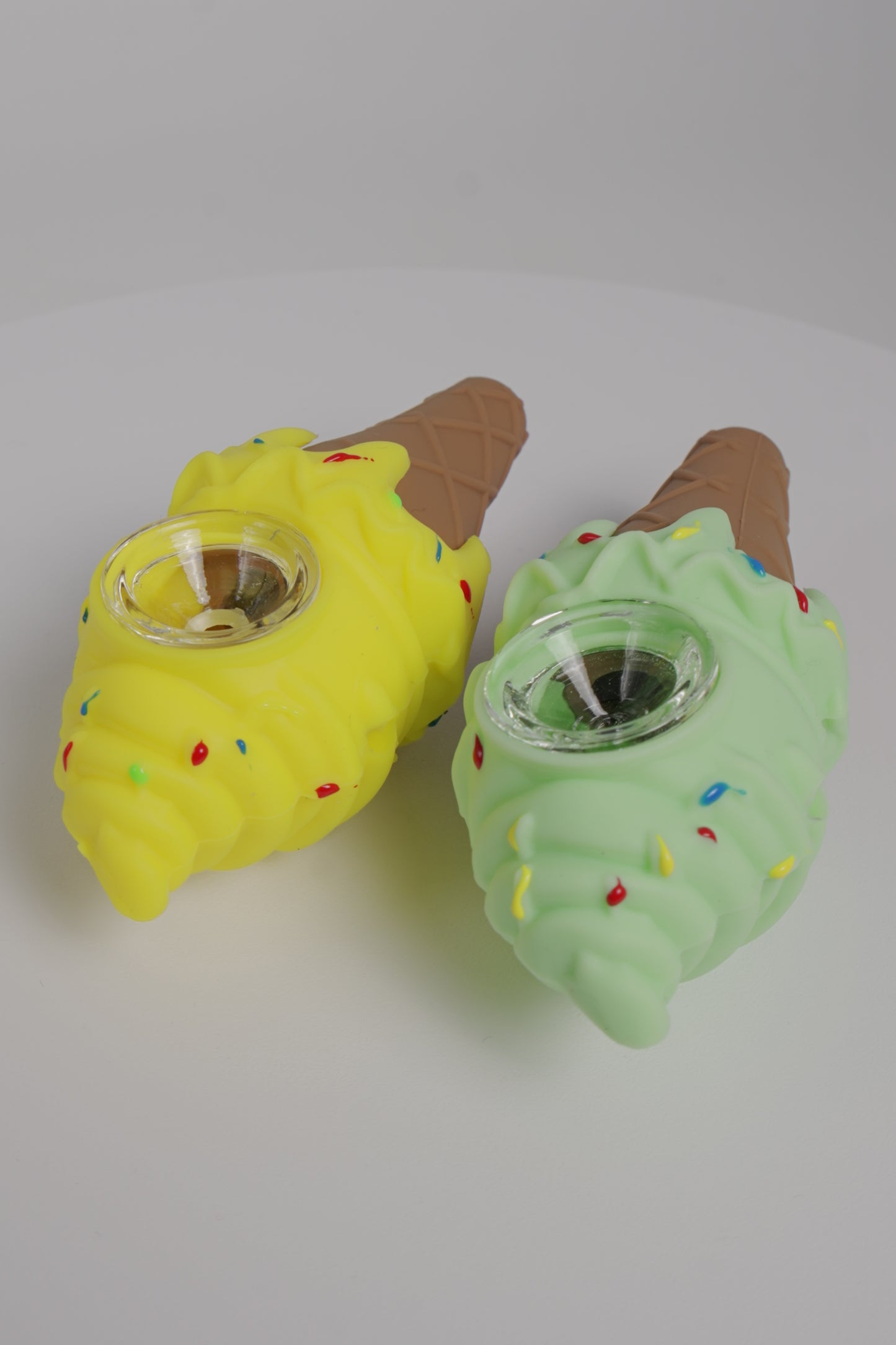 Silicone Hand Pipe | Ice Cream Cone Design | 4.5 Inch