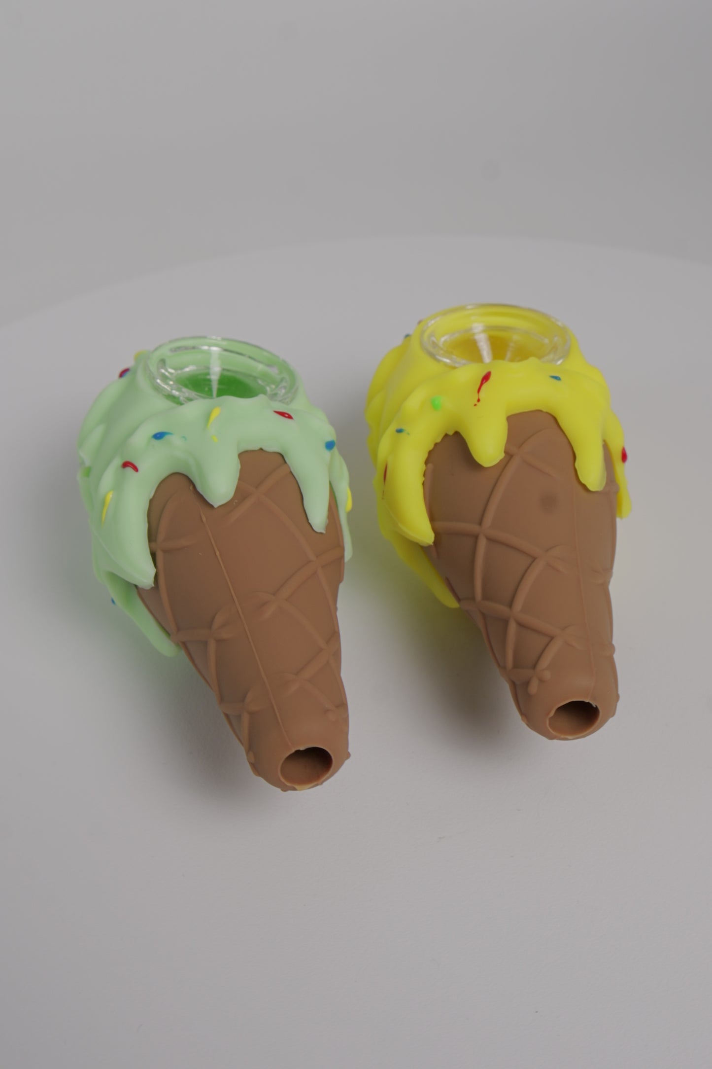 Silicone Hand Pipe | Ice Cream Cone Design | 4.5 Inch
