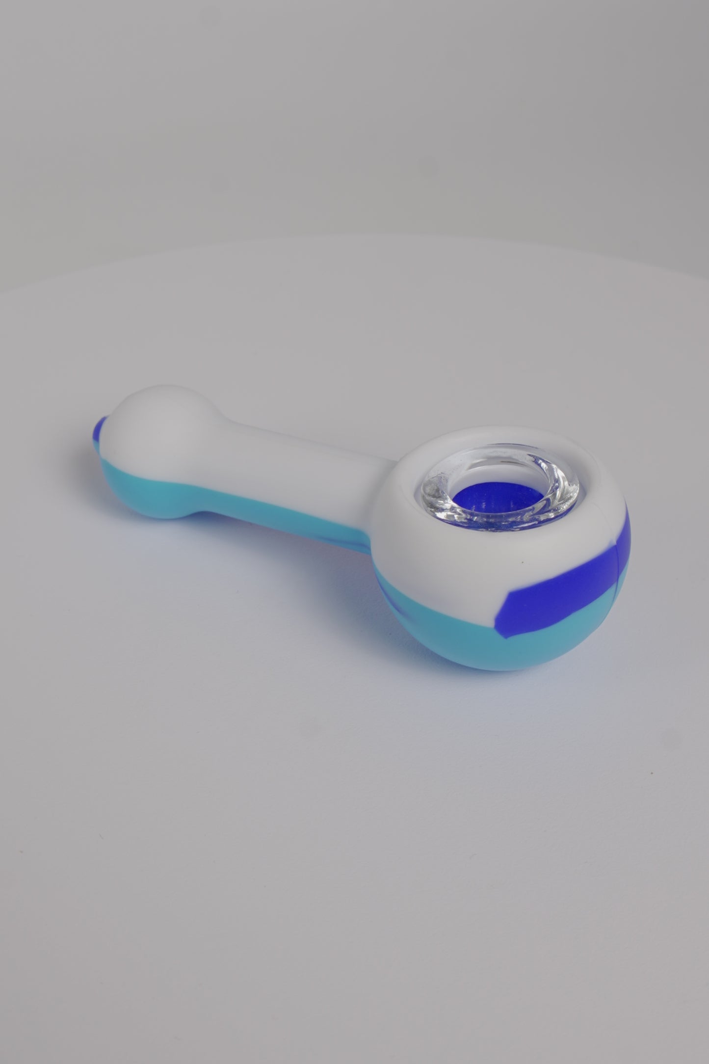 Silicone Hand Pipe | Assorted Triple Color Design | 4 Inch