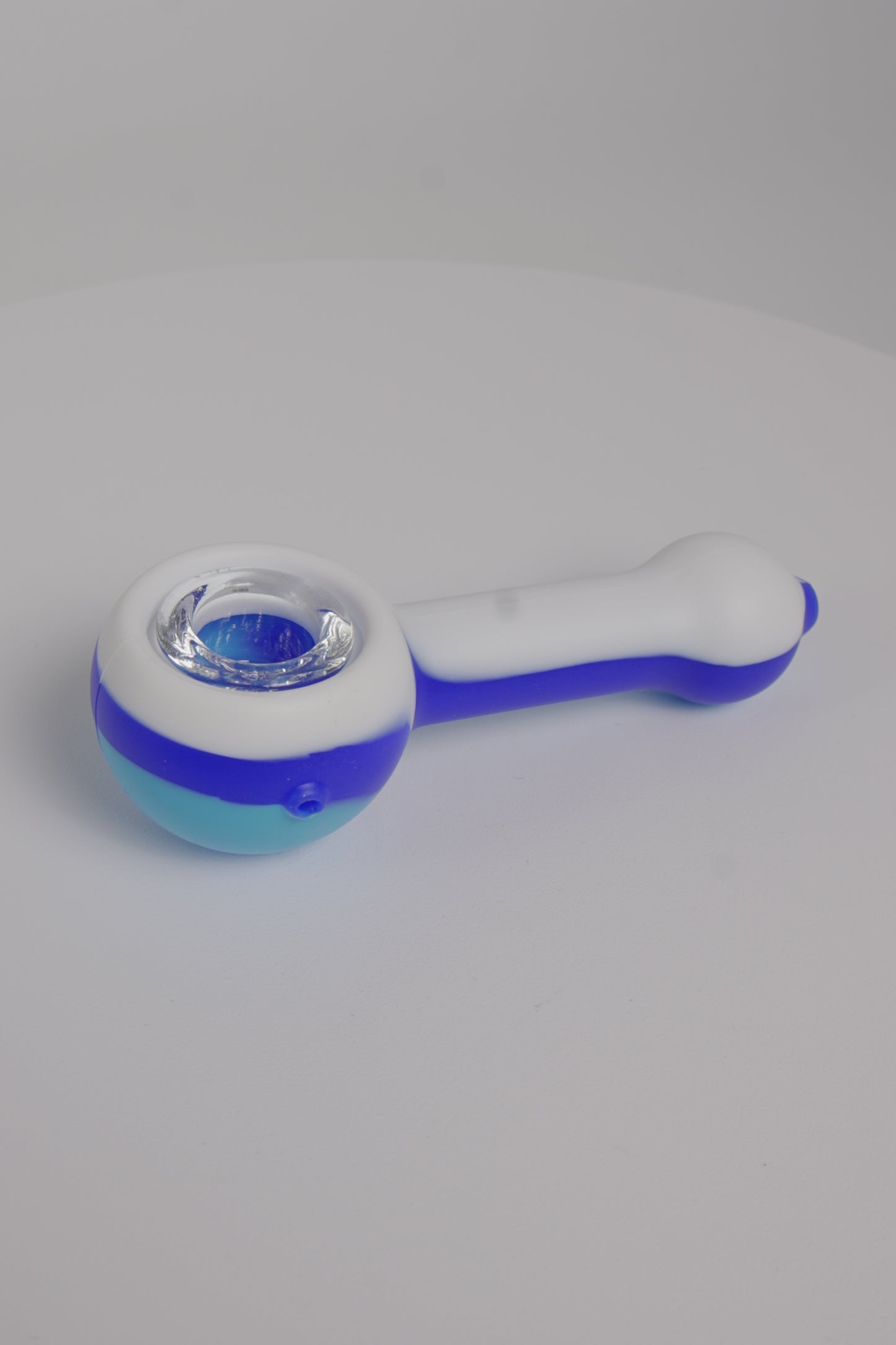 Silicone Hand Pipe | Assorted Triple Color Design | 4 Inch