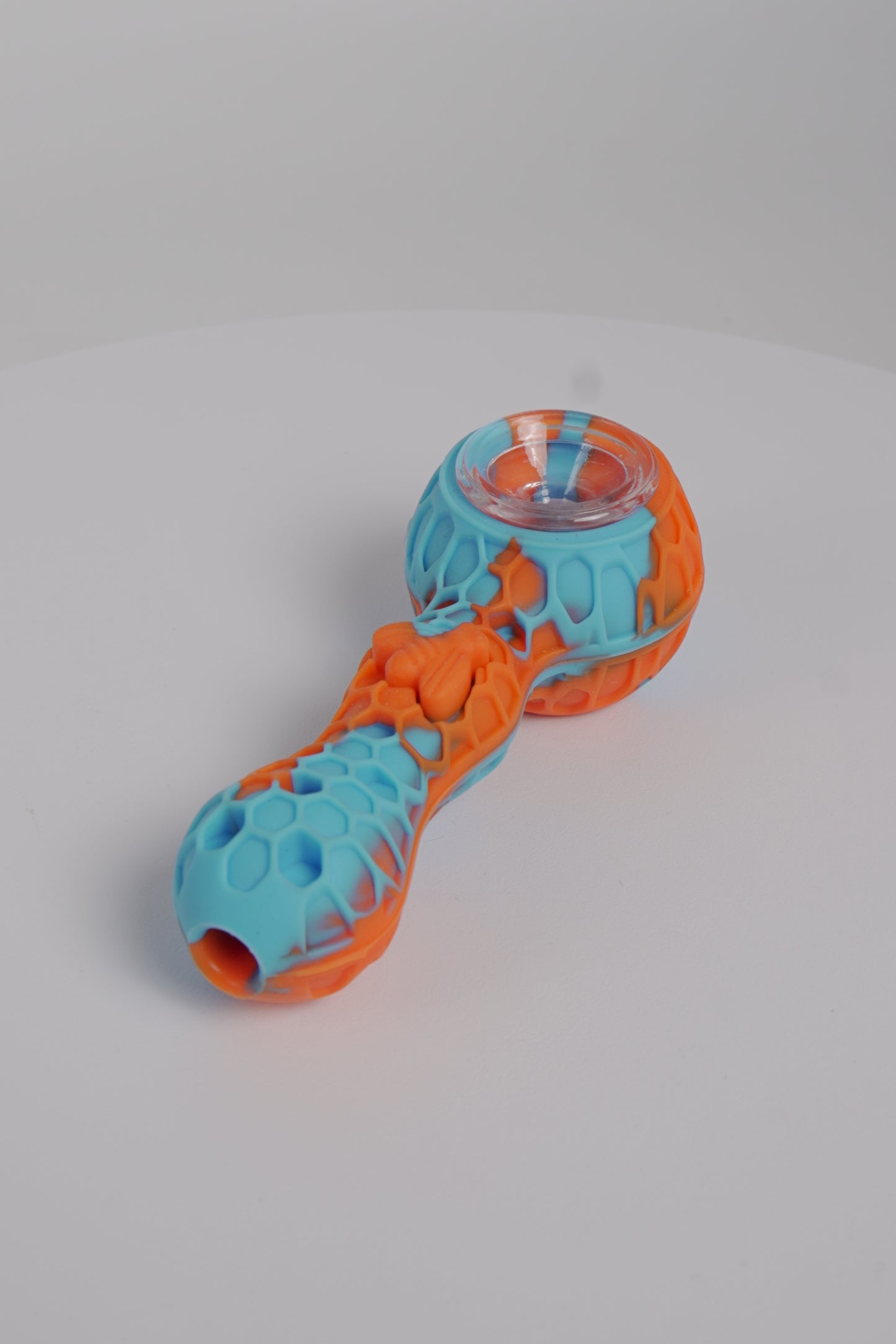 Silicone Hand Pipe | Assorted Honeycomb Design | 4 Inch