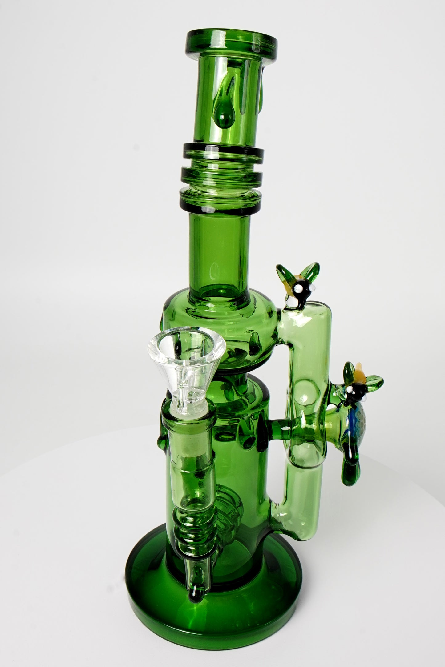 Glass Water Pipe | Bee Design | 10 Inch