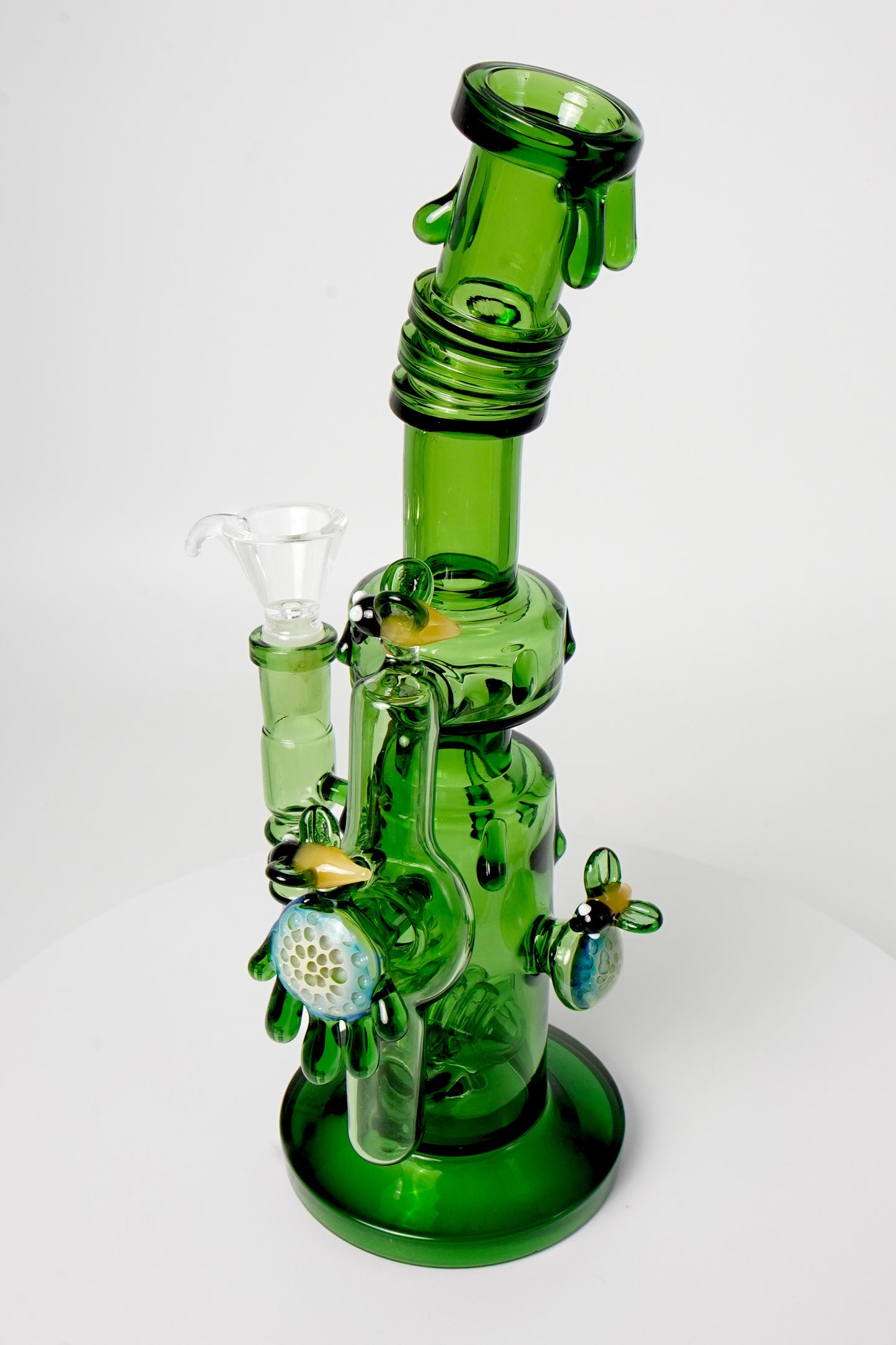 Glass Water Pipe | Bee Design | 10 Inch