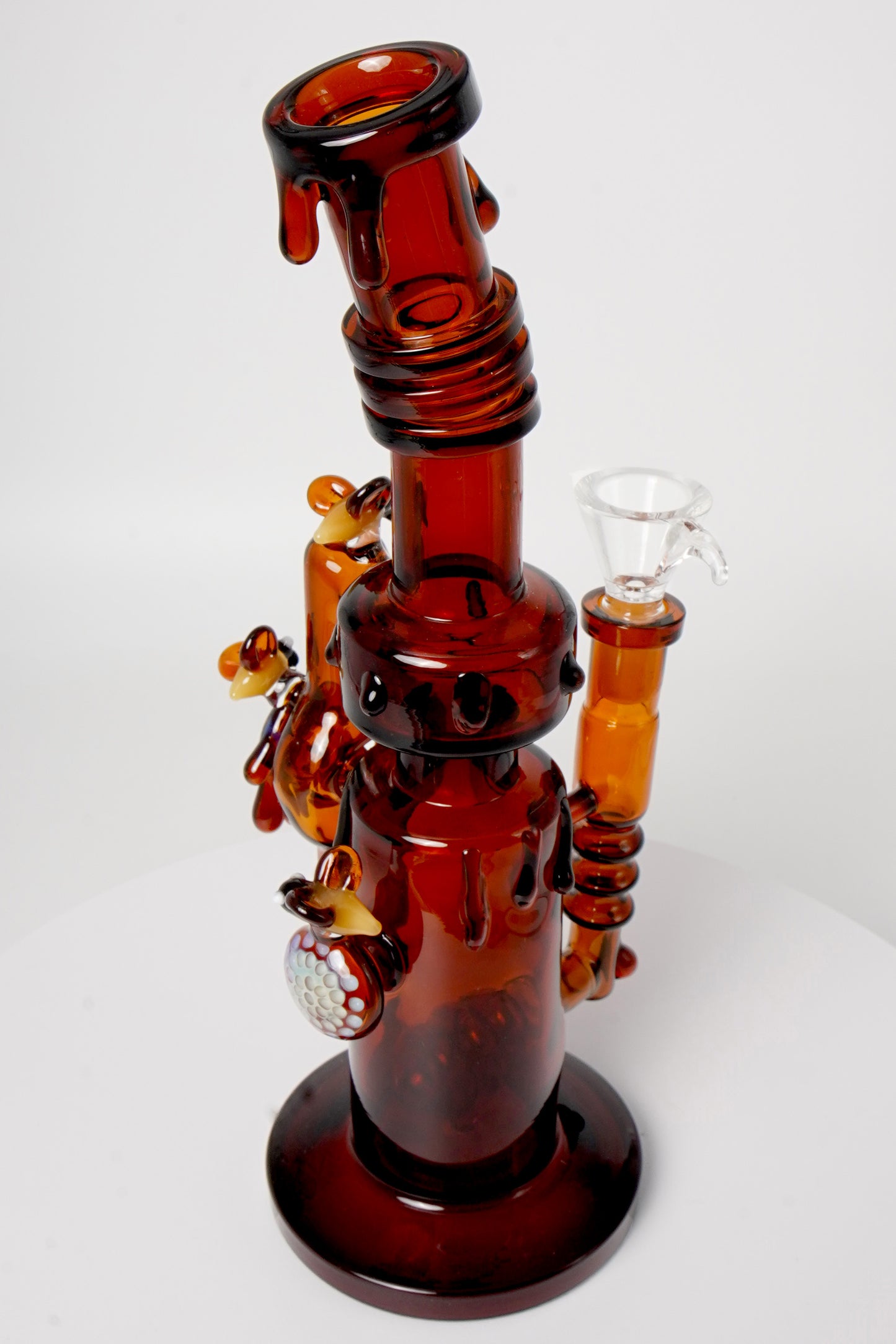 Glass Water Pipe | Bee Design | 10 Inch