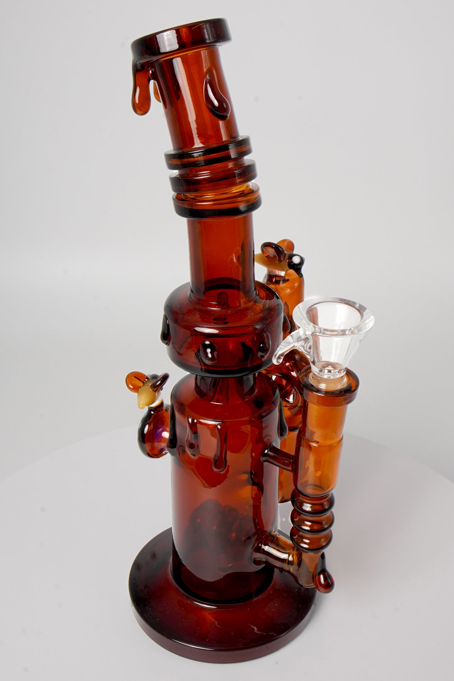 Glass Water Pipe | Bee Design | 10 Inch