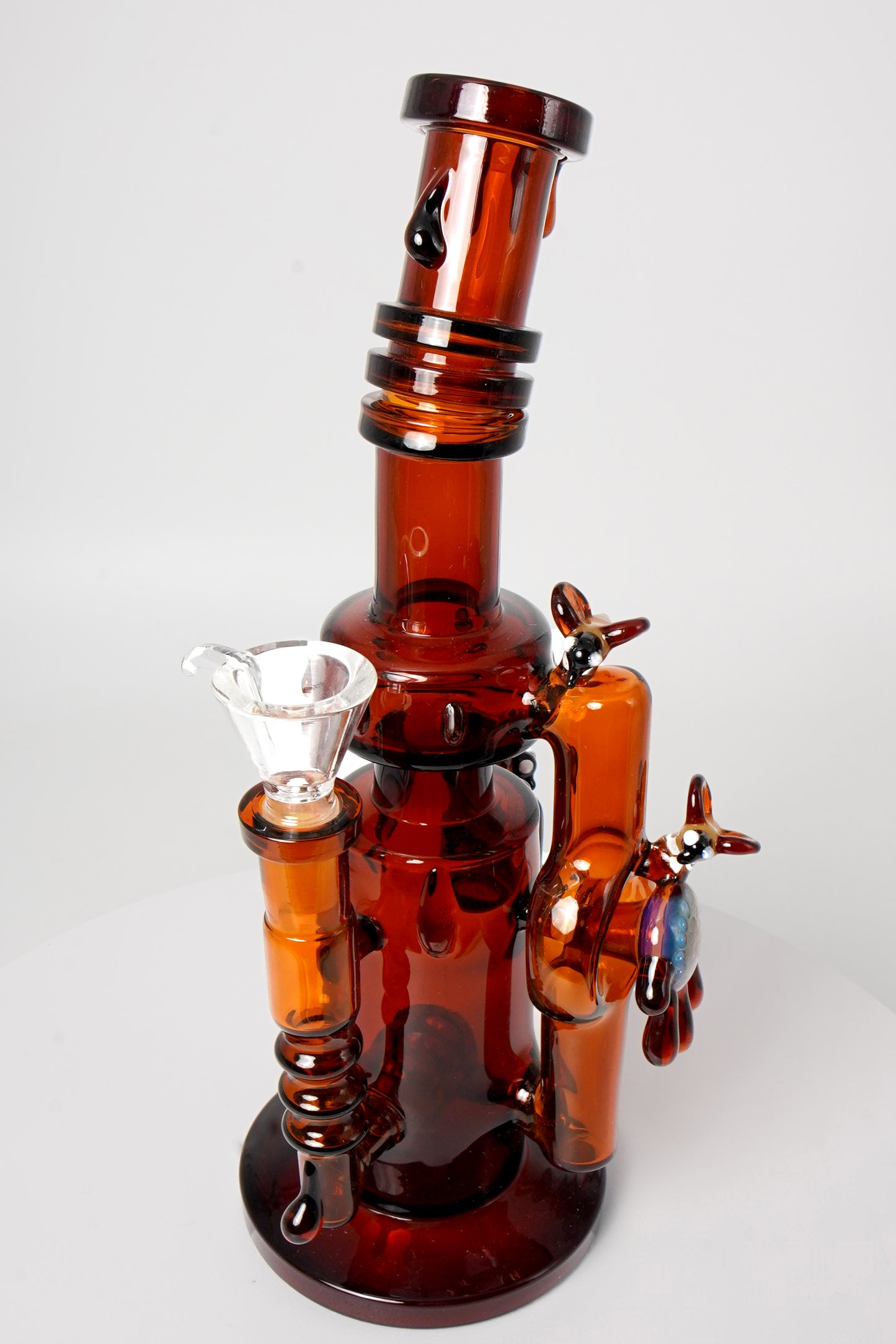 Glass Water Pipe | Bee Design | 10 Inch