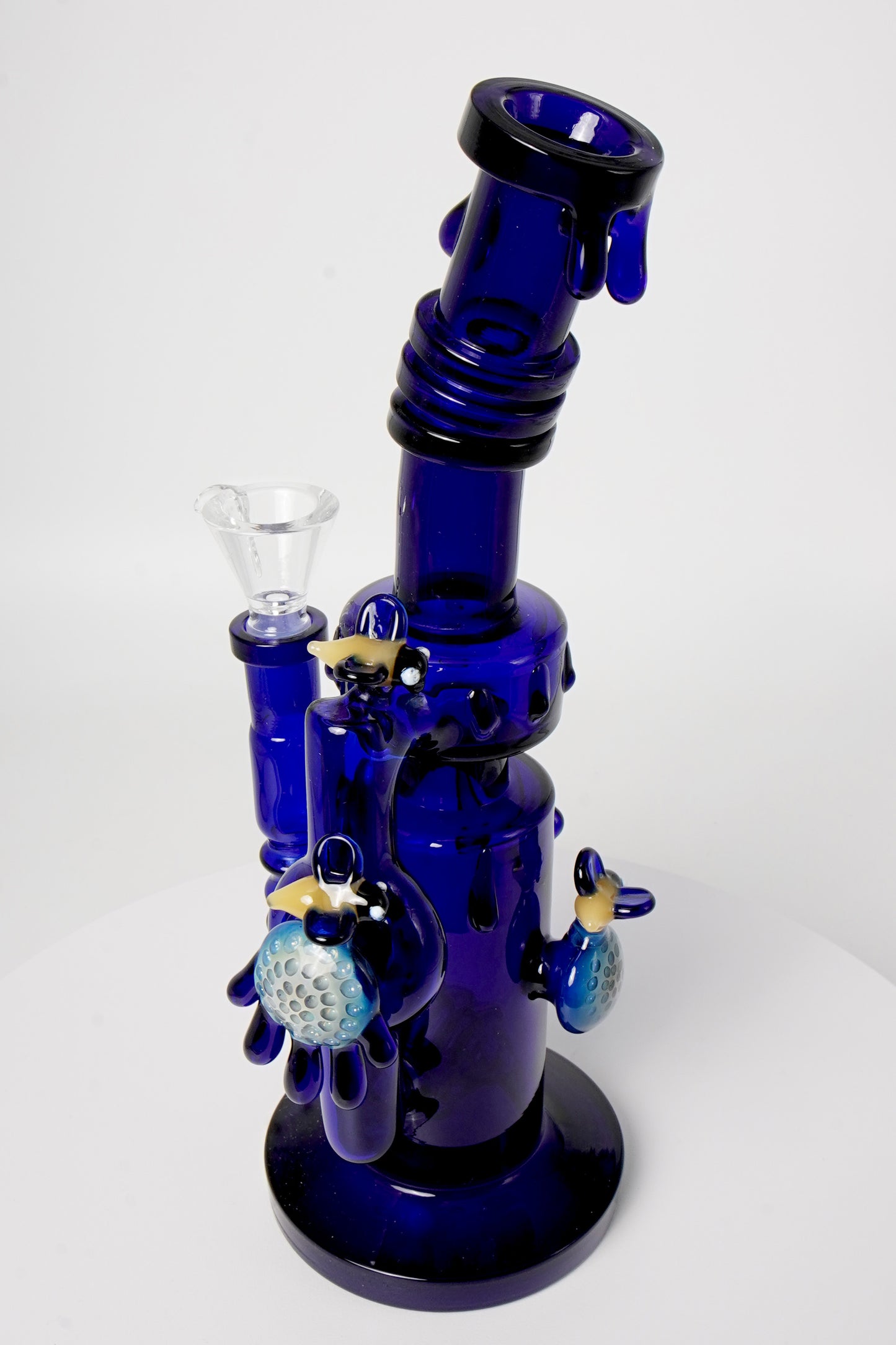 Glass Water Pipe | Bee Design | 10 Inch