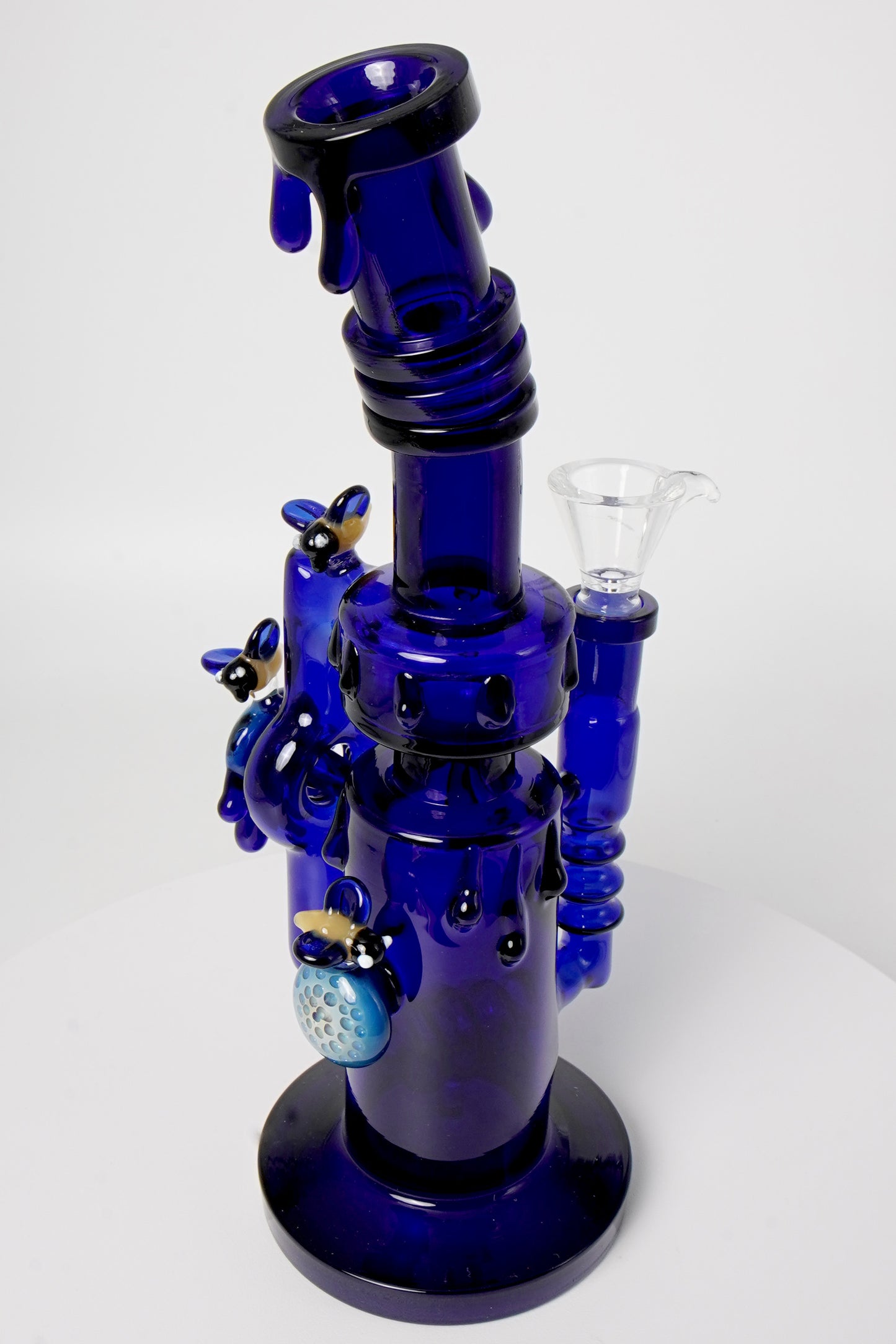 Glass Water Pipe | Bee Design | 10 Inch