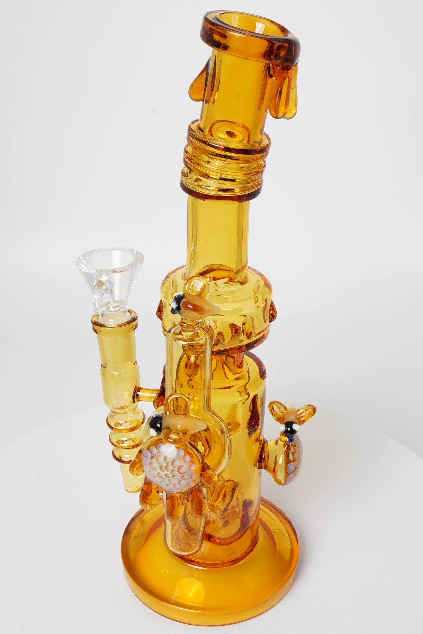 Glass Water Pipe | Bee Design | 10 Inch