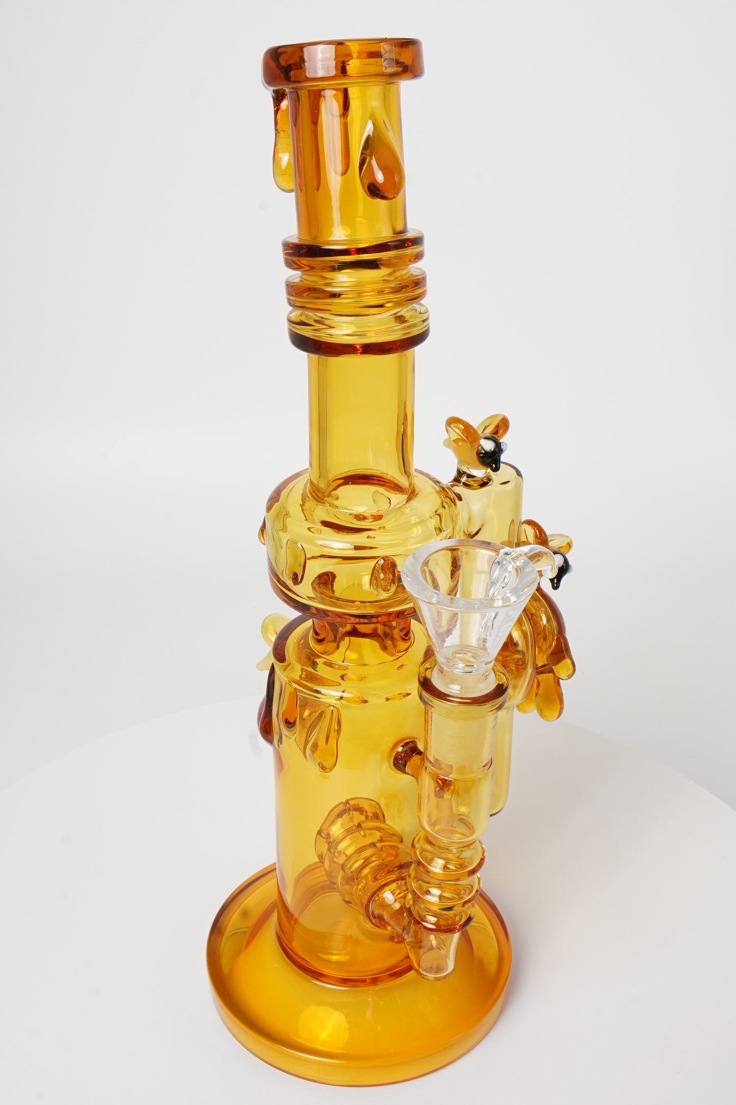 Glass Water Pipe | Bee Design | 10 Inch