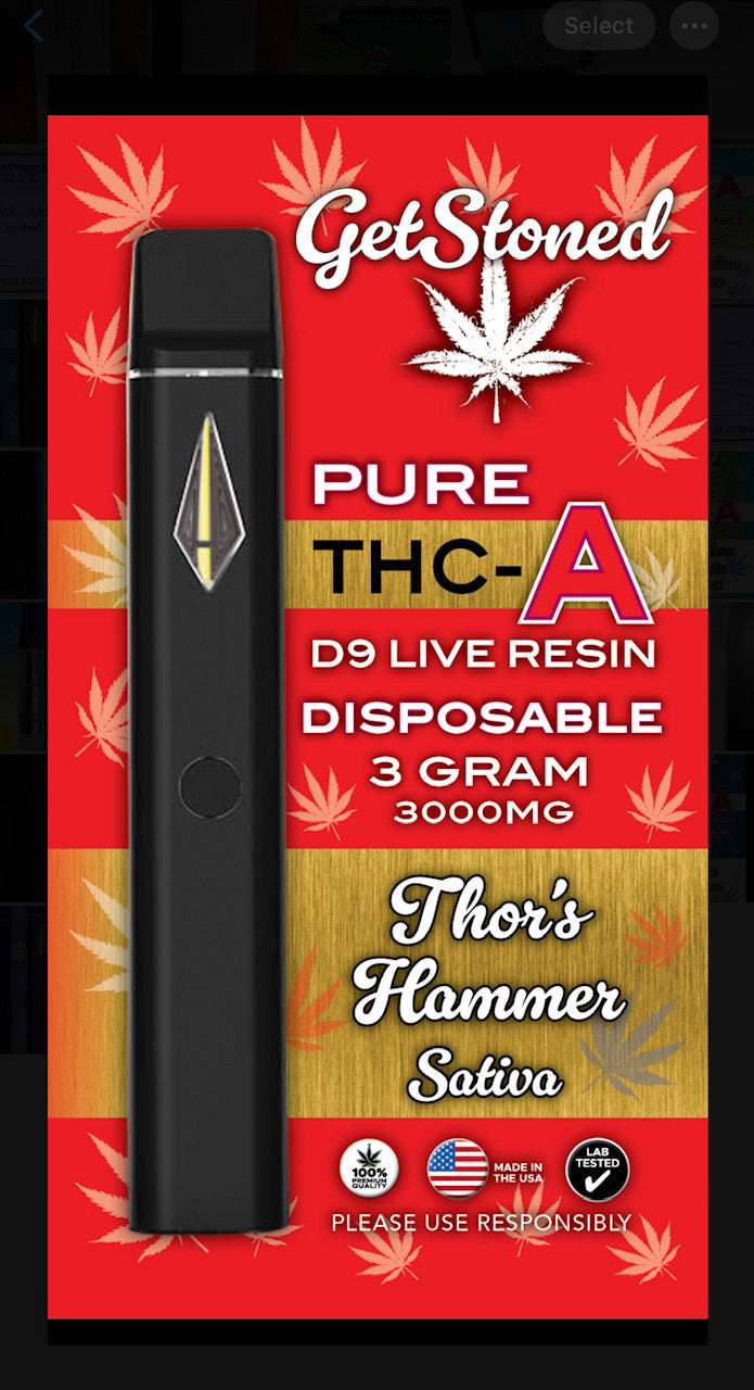 Get Stoned 3g Pure THCA Disposables