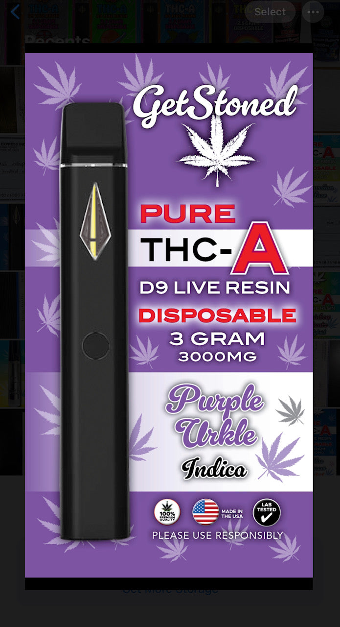 Get Stoned 3g Pure THCA Disposables