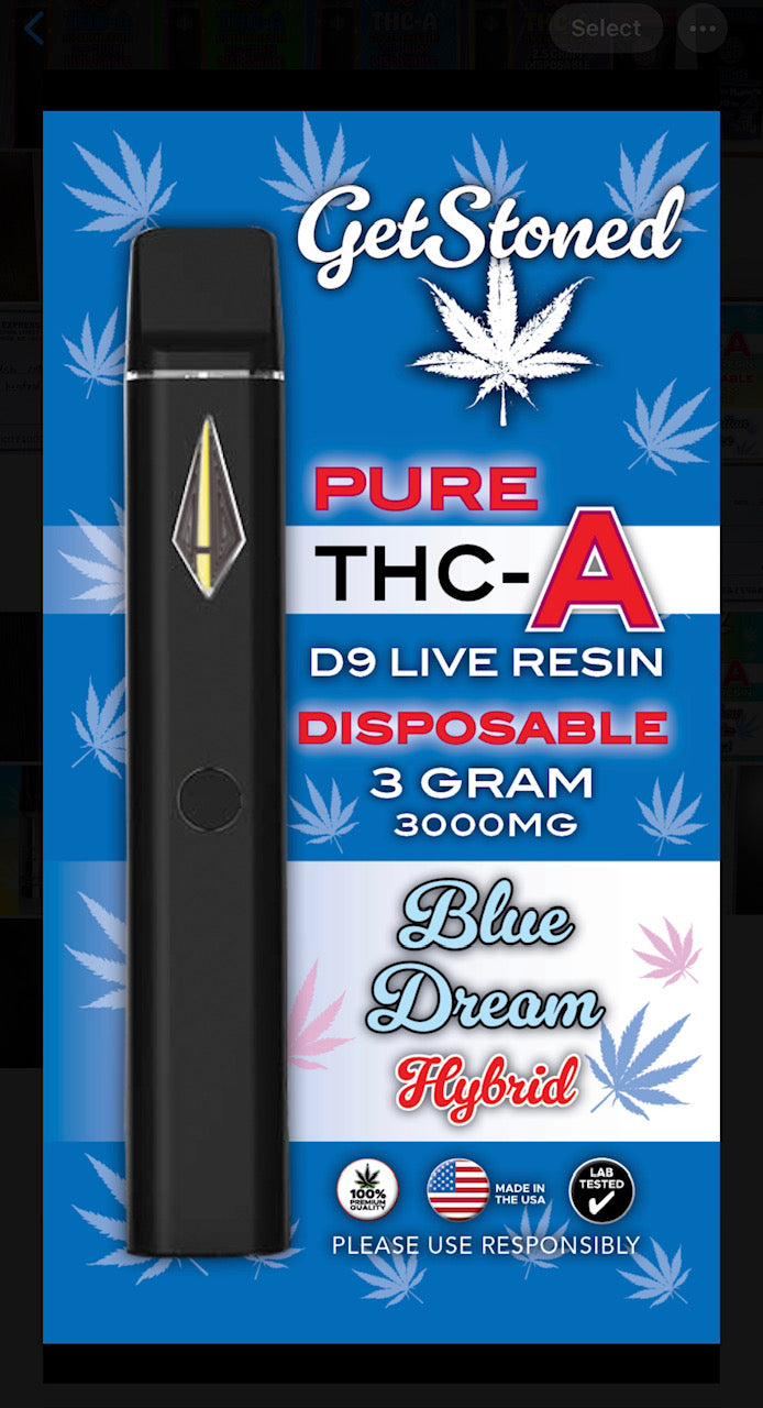 Get Stoned 3g Pure THCA Disposables