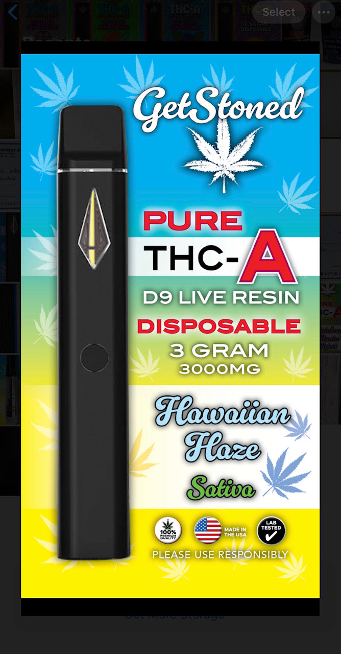 Get Stoned 3g Pure THCA Disposables