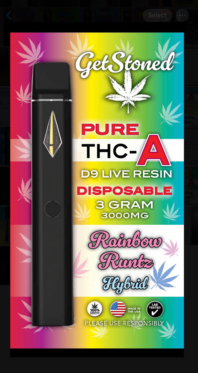 Get Stoned 3g Pure THCA Disposables