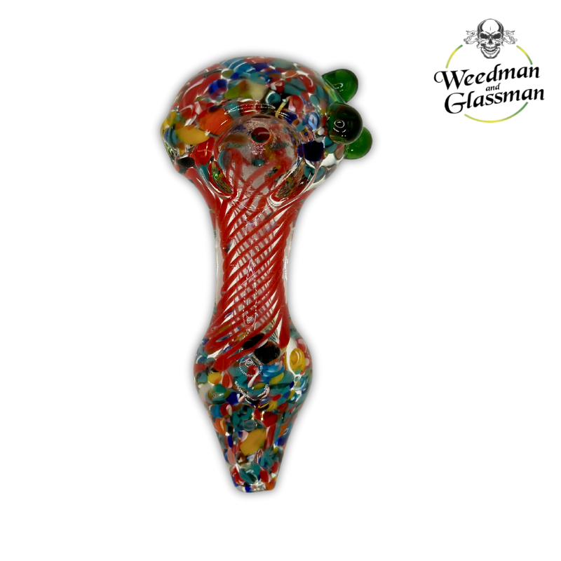 Twisting Frit Hand Pipe | 3 inch | 5 Piece Pack
