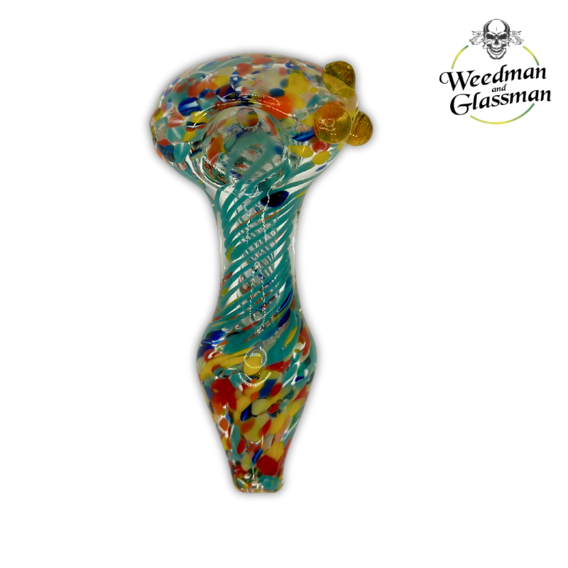 Twisting Frit Hand Pipe | 3 inch | 5 Piece Pack