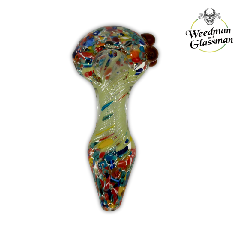 Twisting Frit Hand Pipe | 3 inch | 5 Piece Pack