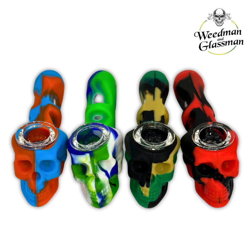 Silicone Skull Hand Pipe | 4 inch