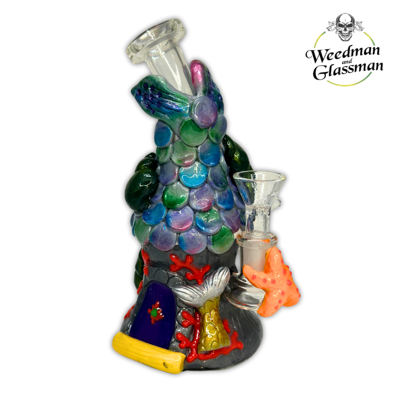 Trippy Cottage Fishing Glass Water Pipe