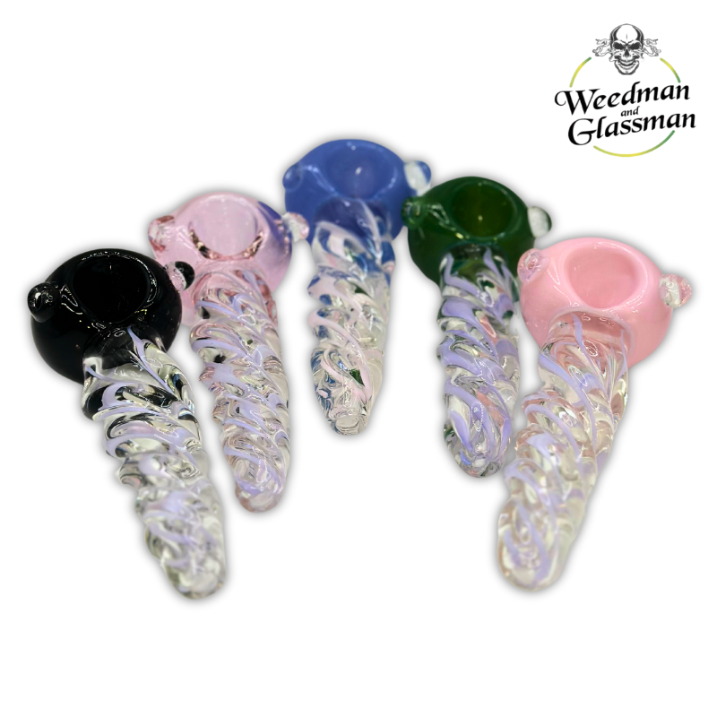 Swirl Colortube Hand Pipe | 4 inch | 5 Piece Pack