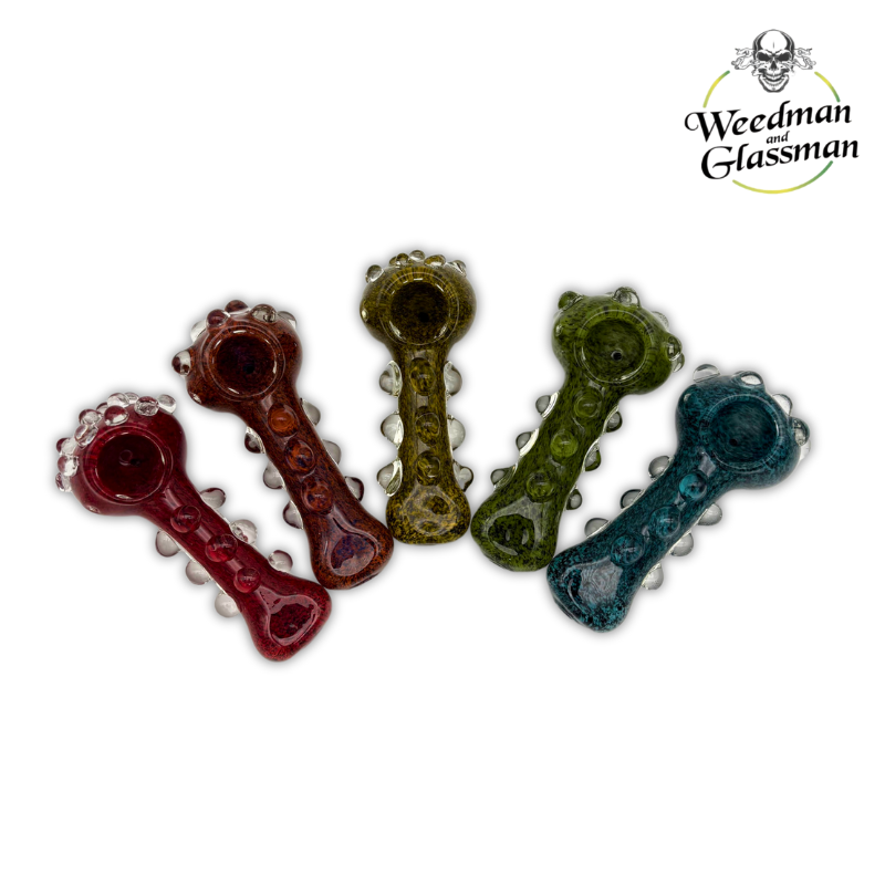 Assorted Frit Hand Pipe | 4 inch | 5 Piece Pack