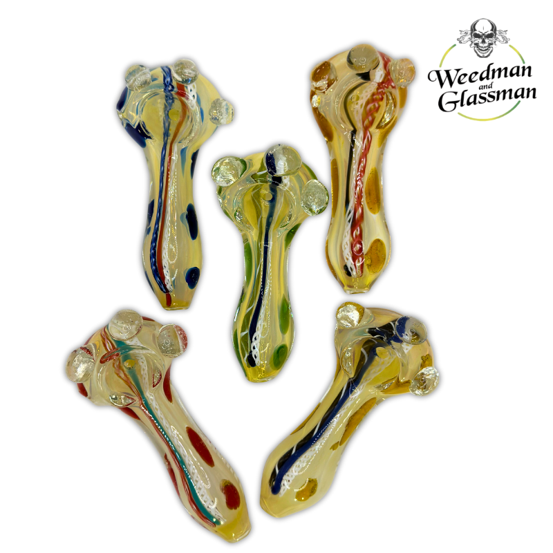 Assorted Glass Hand Pipe | 3 inch | 5 Piece Pack