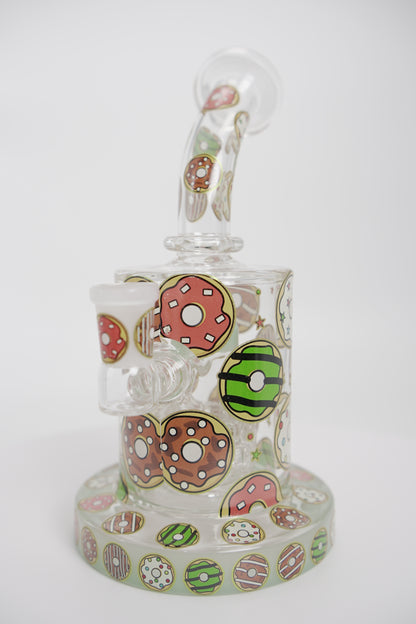 Glass Water Pipe | 7 inch | Donut Design