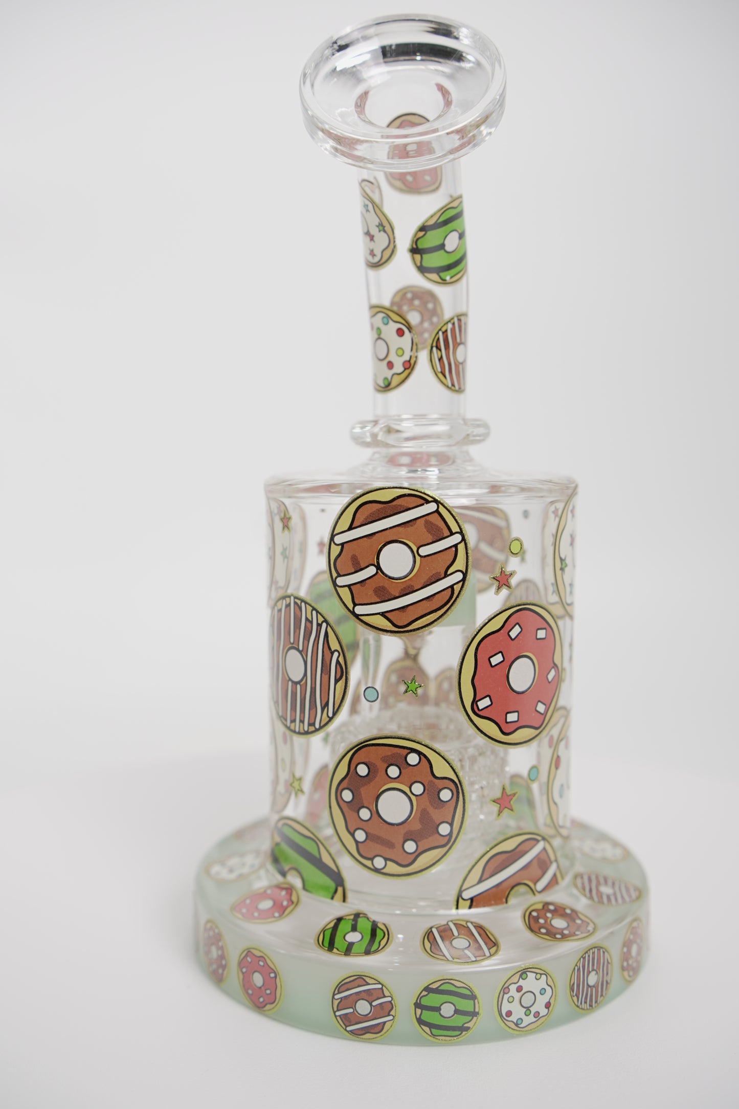 Glass Water Pipe | 7 inch | Donut Design